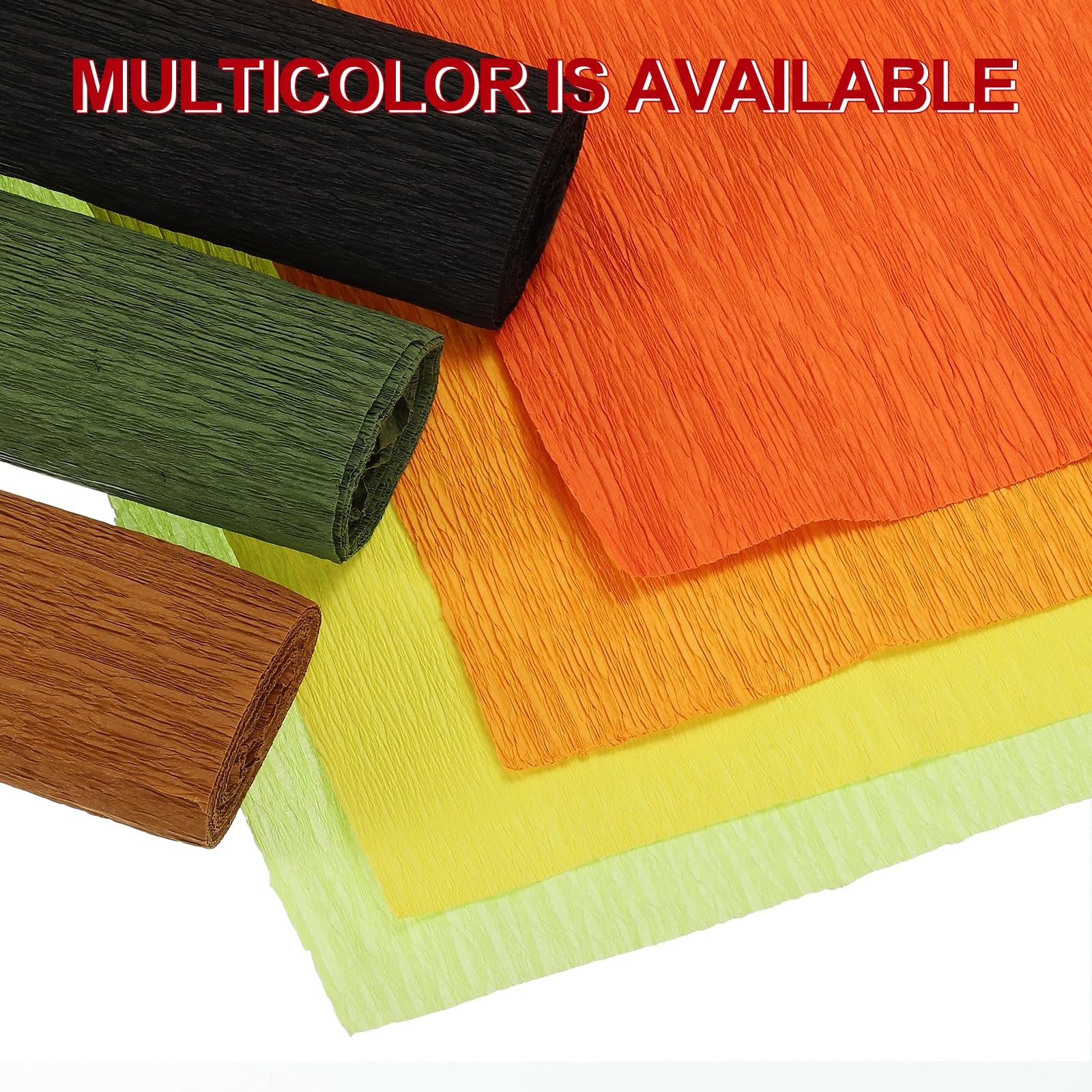 MECCANIXITY Crepe Paper Rolls 7.5ft Long 20 Inch Wide for Various Olive Green