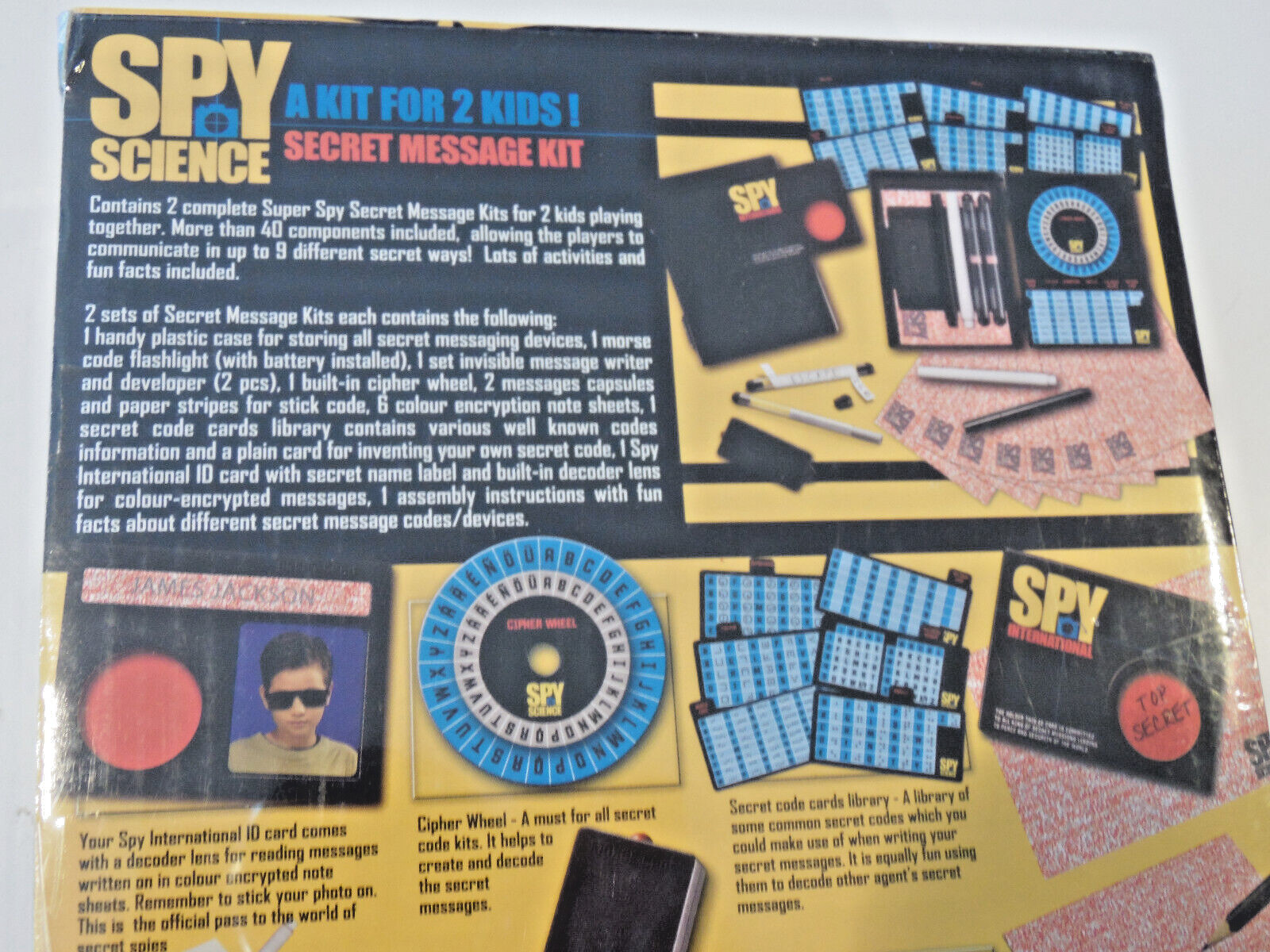 Spy Science Secret Spy Message Kit for 2 children playing together Code Decode
