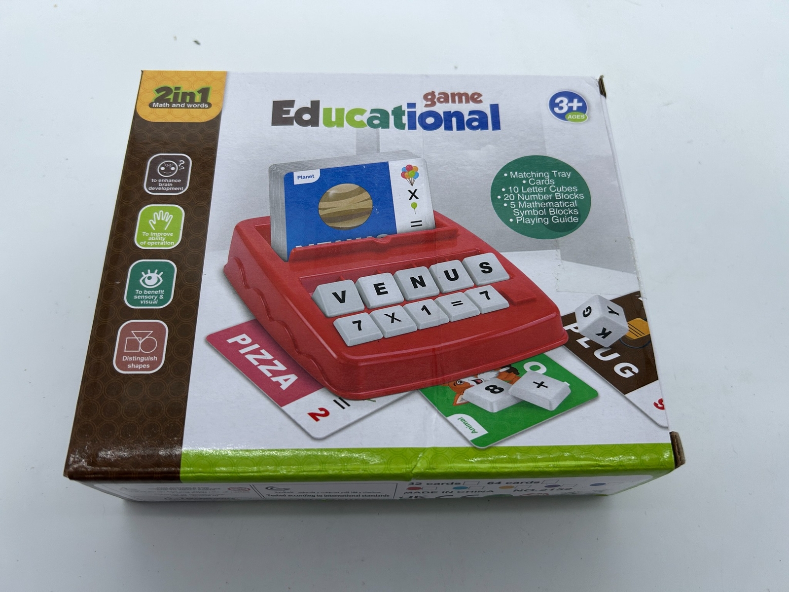 Educational Game – 2 in 1 – Math and Words – Color Red