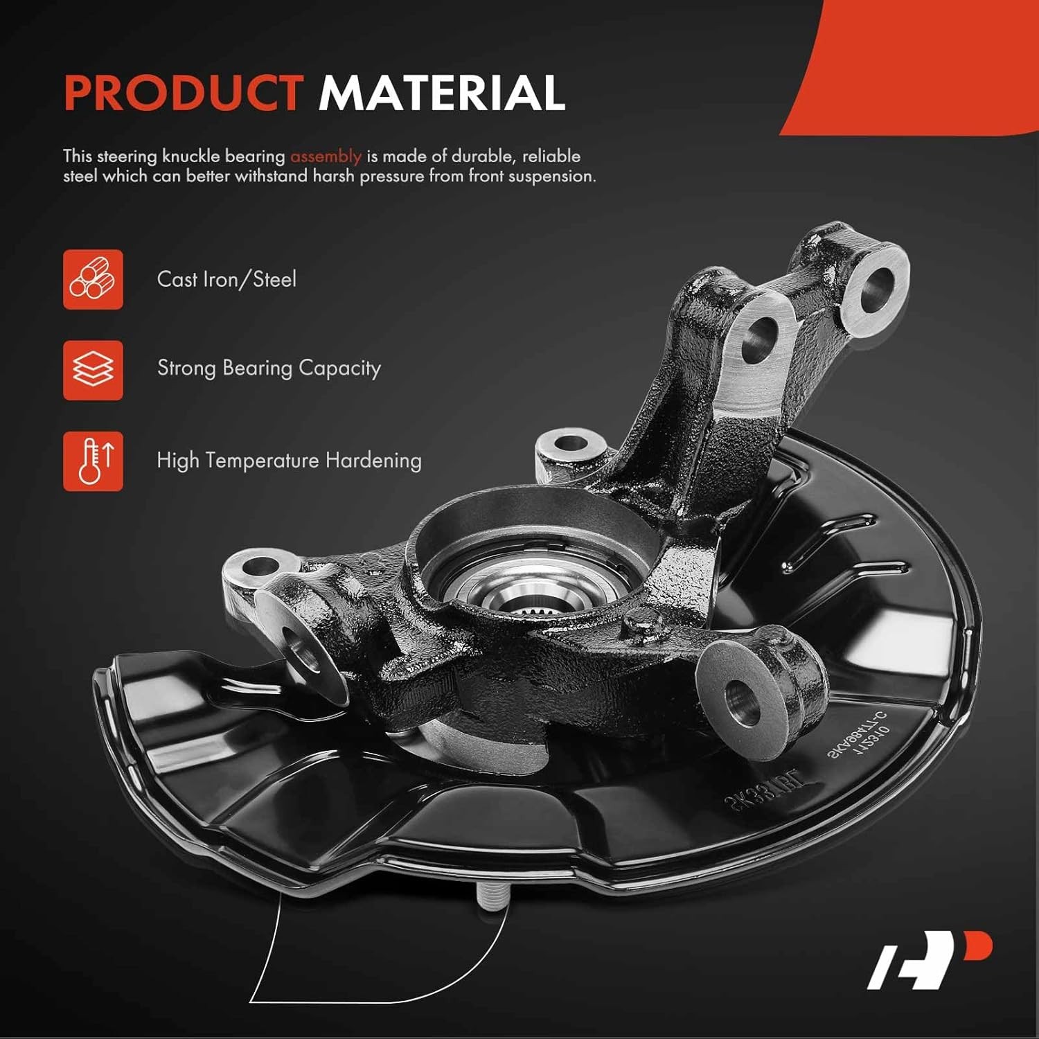 Front Left Steering Knuckle Wheel Bearing Hub Assembly Front Steering Knuckle