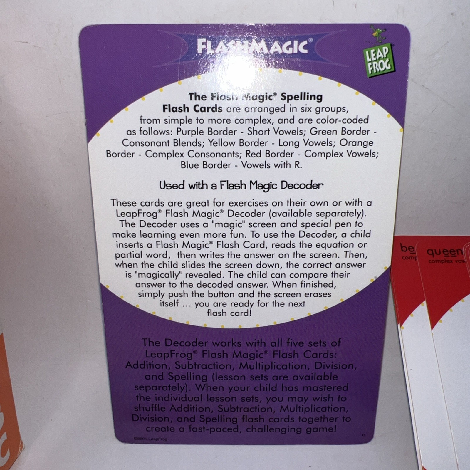 Leapfrog School House FlashMagic Cards Spelling Pre-Owned