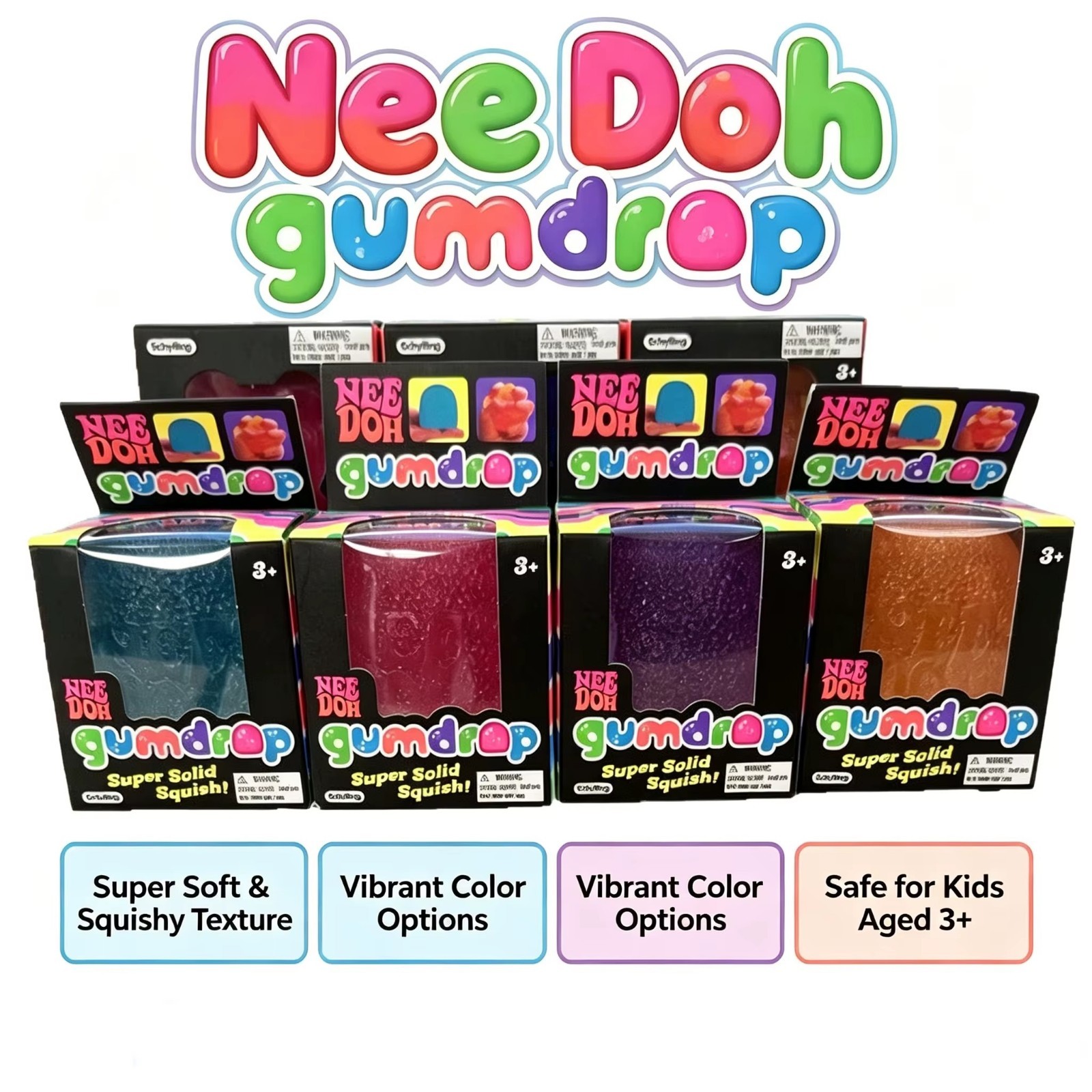 NeeDoh Gumdrop Squishy Stress Ball Fidget Toy Soft Sensory Squeeze Blind Box