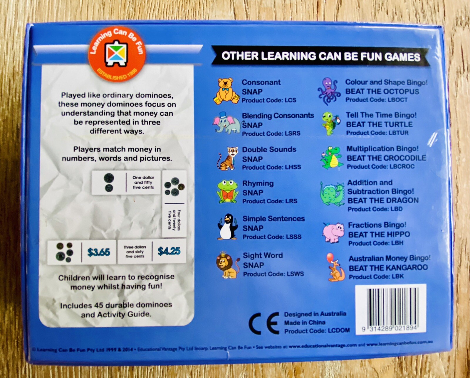 Money Dominoes Australian Coins