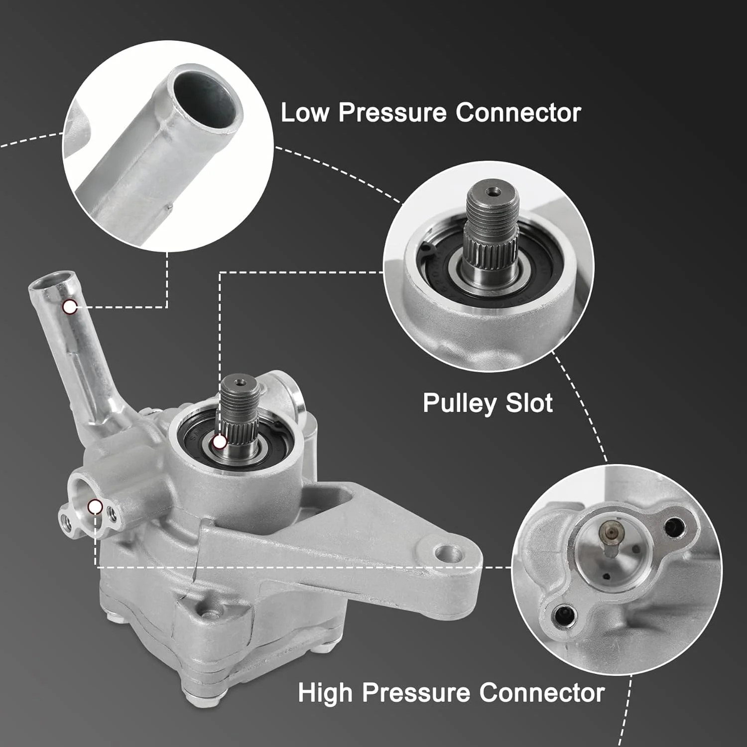 Power Steering Pump Replacement For Honda Accord Odyssey 1998-2002 3.0L 3.5L V6