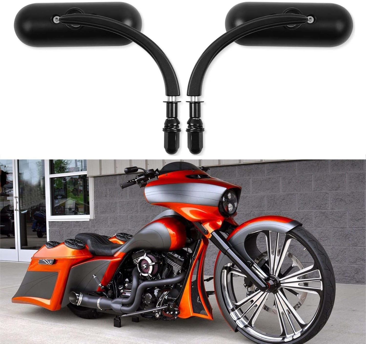 Harley Davidson Sportster Mirror Pair 8mm 10mm