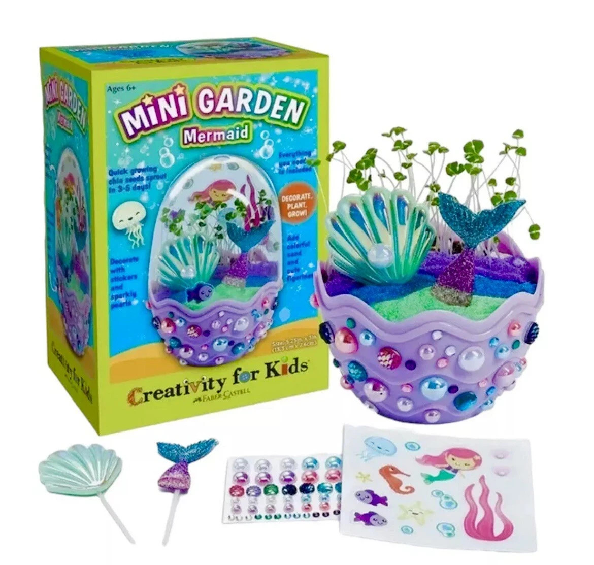 Creativity for Kids Mini Garden Mermaid Craft Kit Ages 4+ Fun DIY Activity Toy