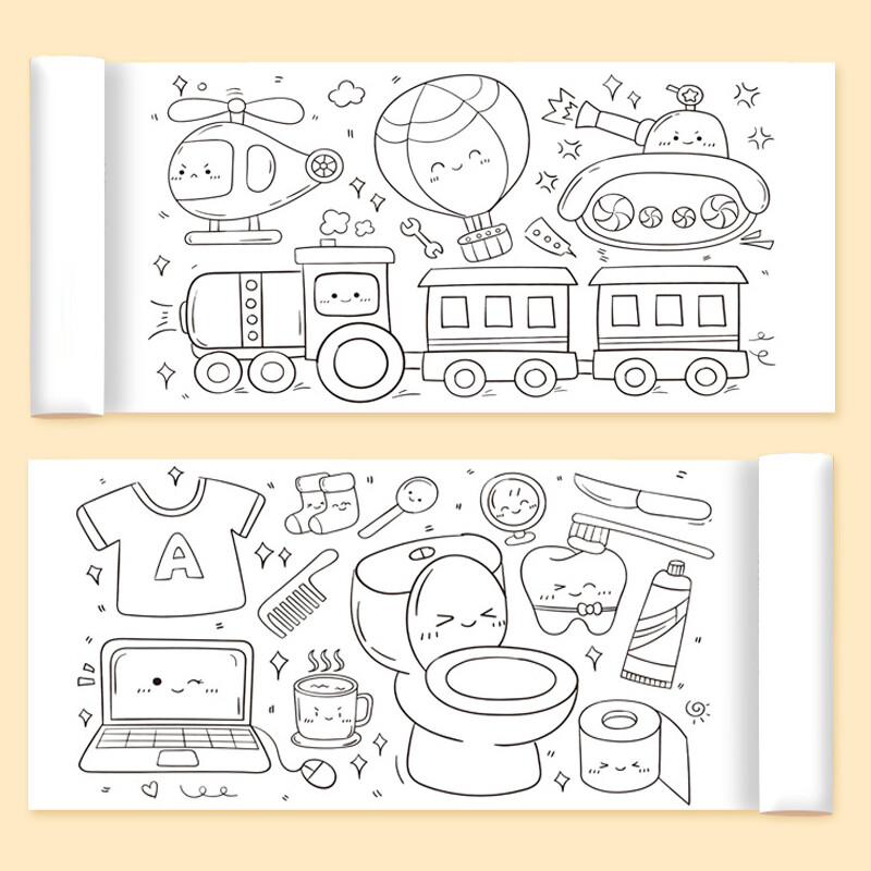 3-Meter Graffiti Scroll Children’s Drawing Roll DIY Kid Painting Educational Toy