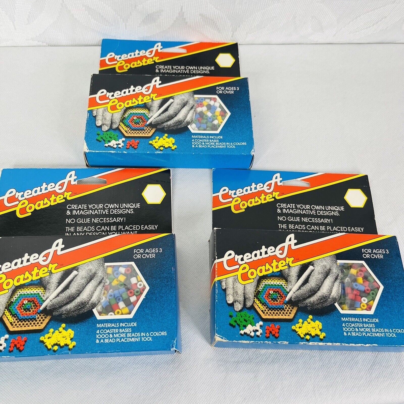 Vintage JCP 3 Sets Of Create a Coaster Bead Packs Set