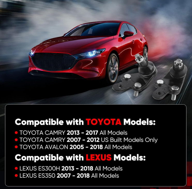 Kit de rótulas inferiores delanteras Avalon Camry ES300h ES350 2 piezas, Nuevo
