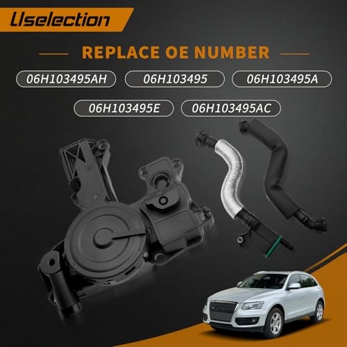 06H103495AB PCV Valve Engine Crankcase Vent Oil Separator Breather Hose 3-Piece