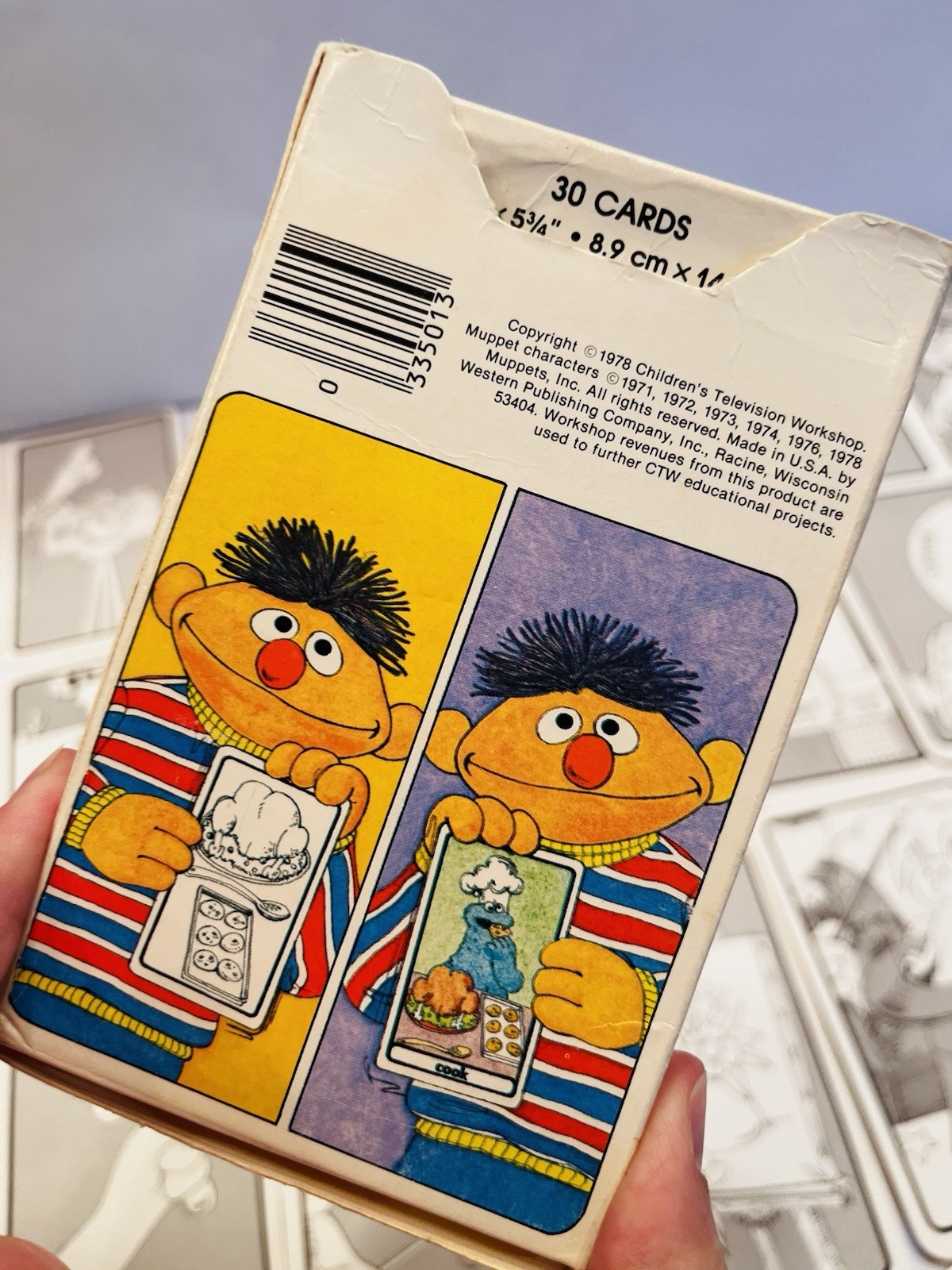 Vintage Sesame Street Guess Who Cards Preschool Learning *MISSING 1 CARD* BIN 53