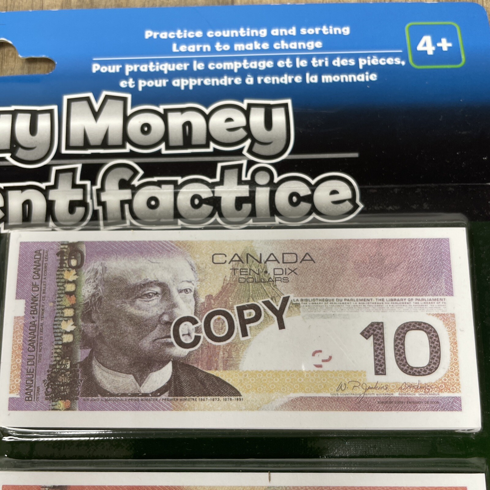 Canadian Play Money 180 Pieces Learn To Count Toy Money
