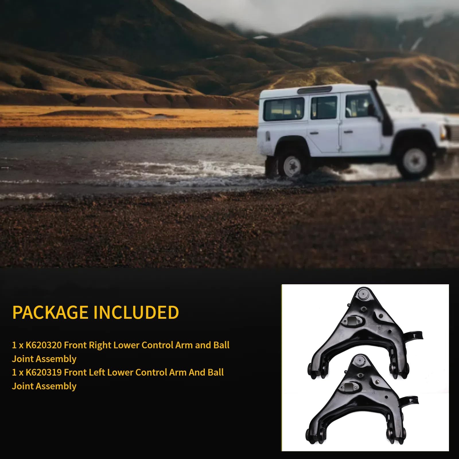 2pc Front Lower Control Arm Kit K620319 k620320 for Ford Ranger 1998-2011 (To…