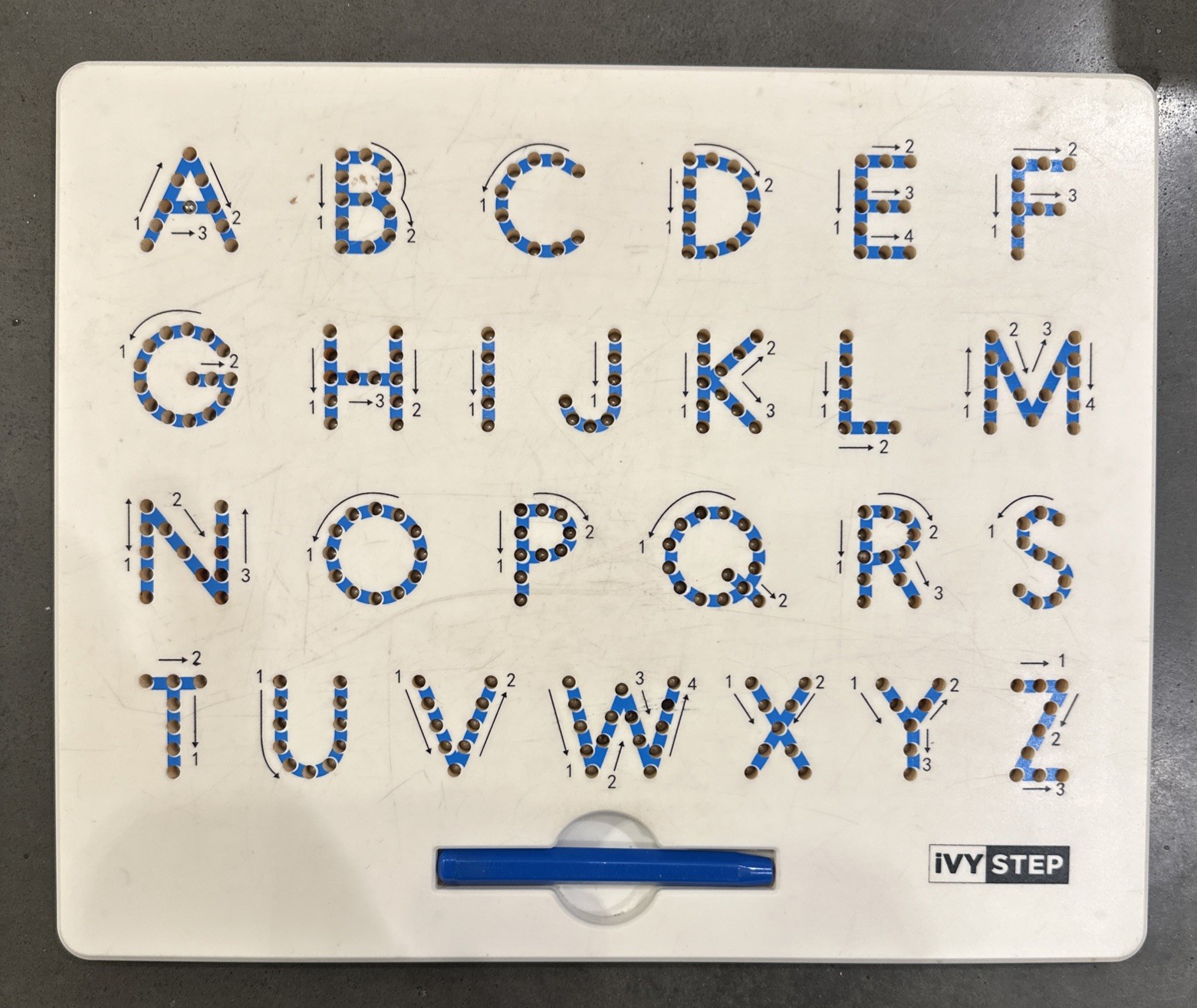 IVY STEP Alphabet Writing A to Z Upper Case Letter & Magnetic Pen Reusable