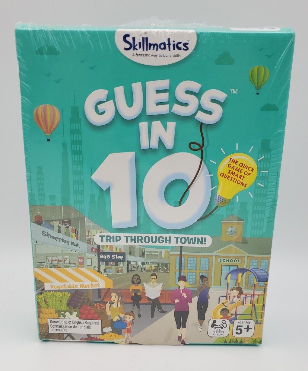 Guess in 10 Kid Fun Card Game/Guessing Card Game-All Around The Town 6-99 Yrs
