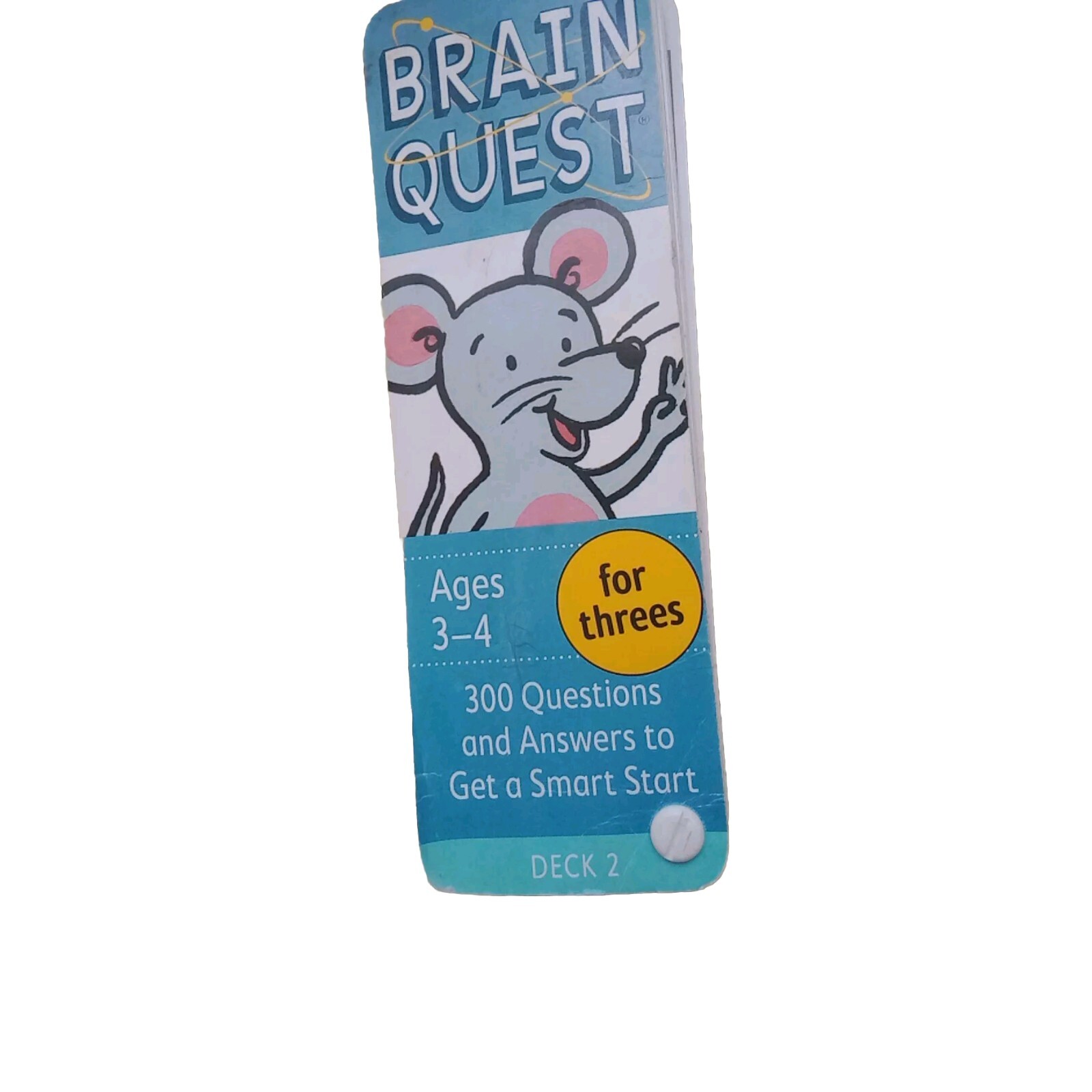 Brain Quest for Threes Revised 4th Edition Deck 1 ages 3-4 learning cards