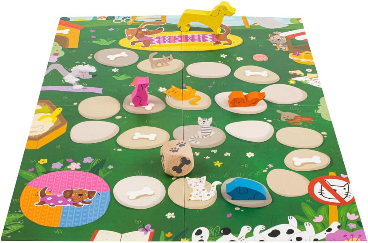 Mom’N Pups Wooden Social Play Game | Cooperative Preschool Learning for Kids | B