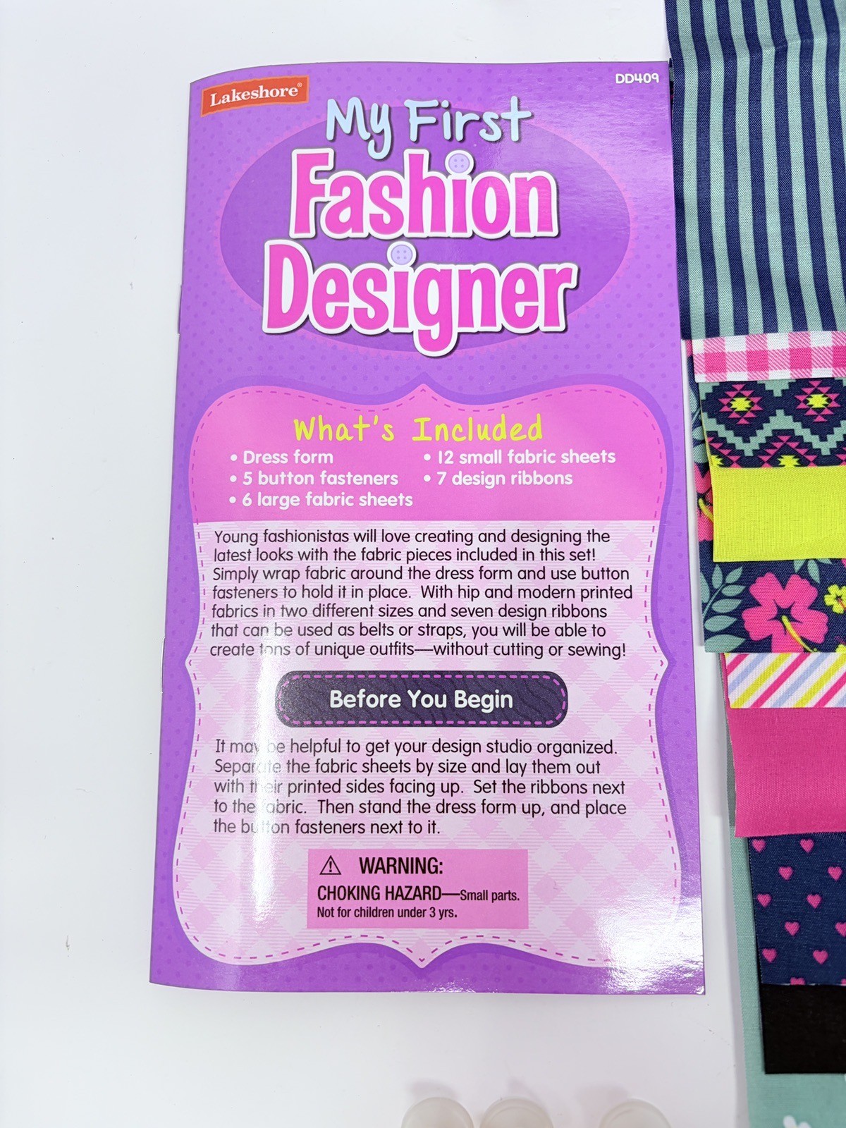 Lakeshore My First Fashion Designer Toy Kit Near Complete