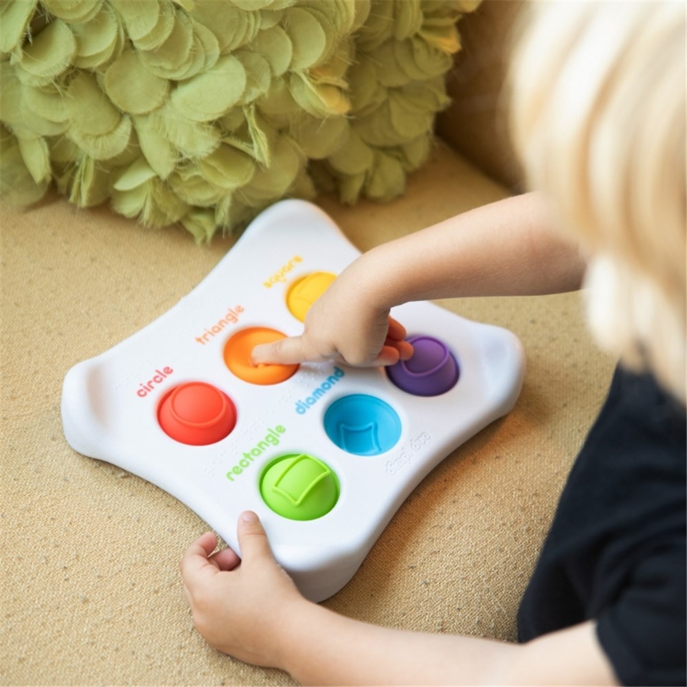 Fat Brain Toy Co Dimpl Duo 1-4y Kids/Baby Shape/Colour Pop Silicone Sensory Toy