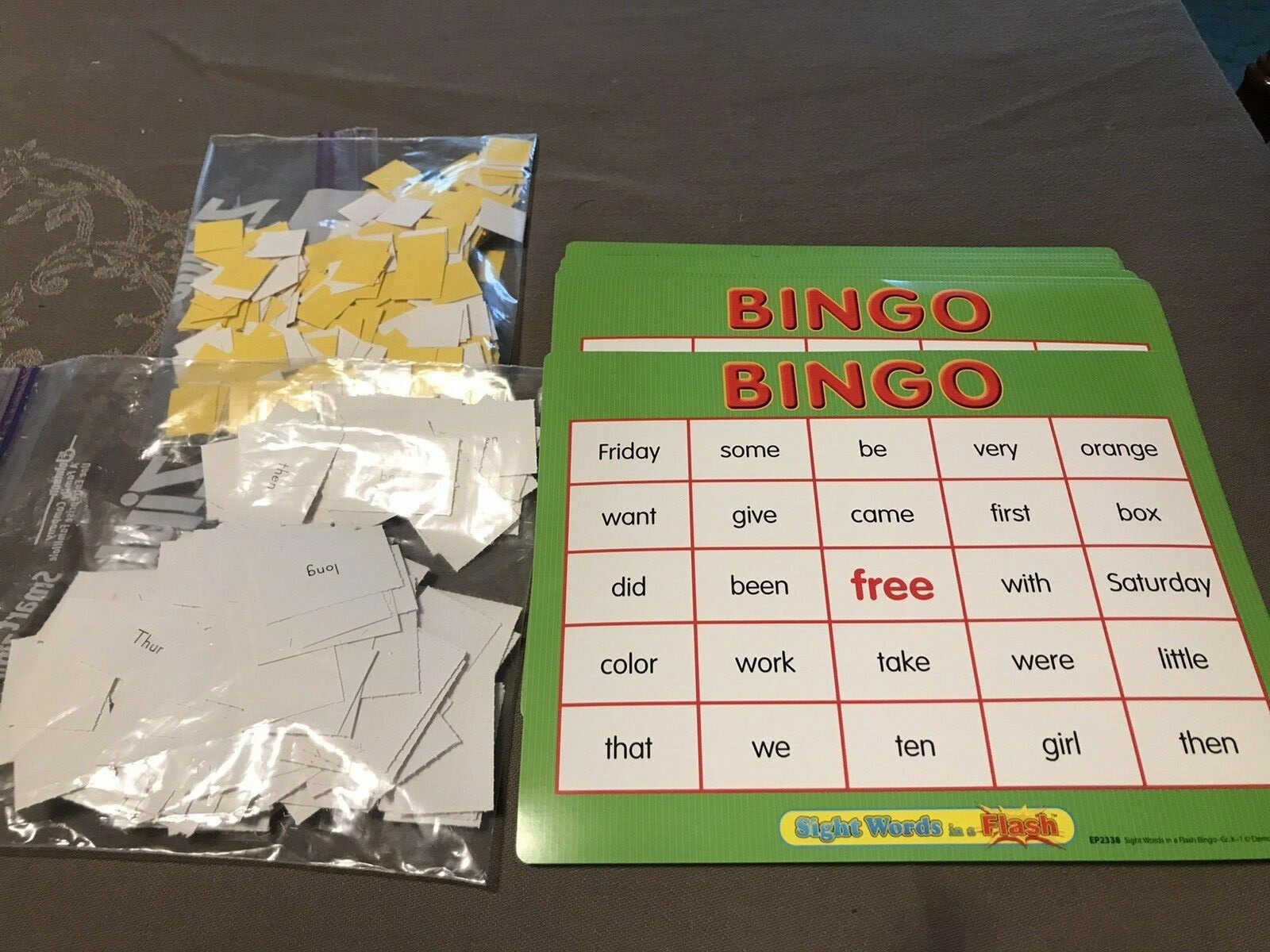 Sight Words In A Flash Bingo
