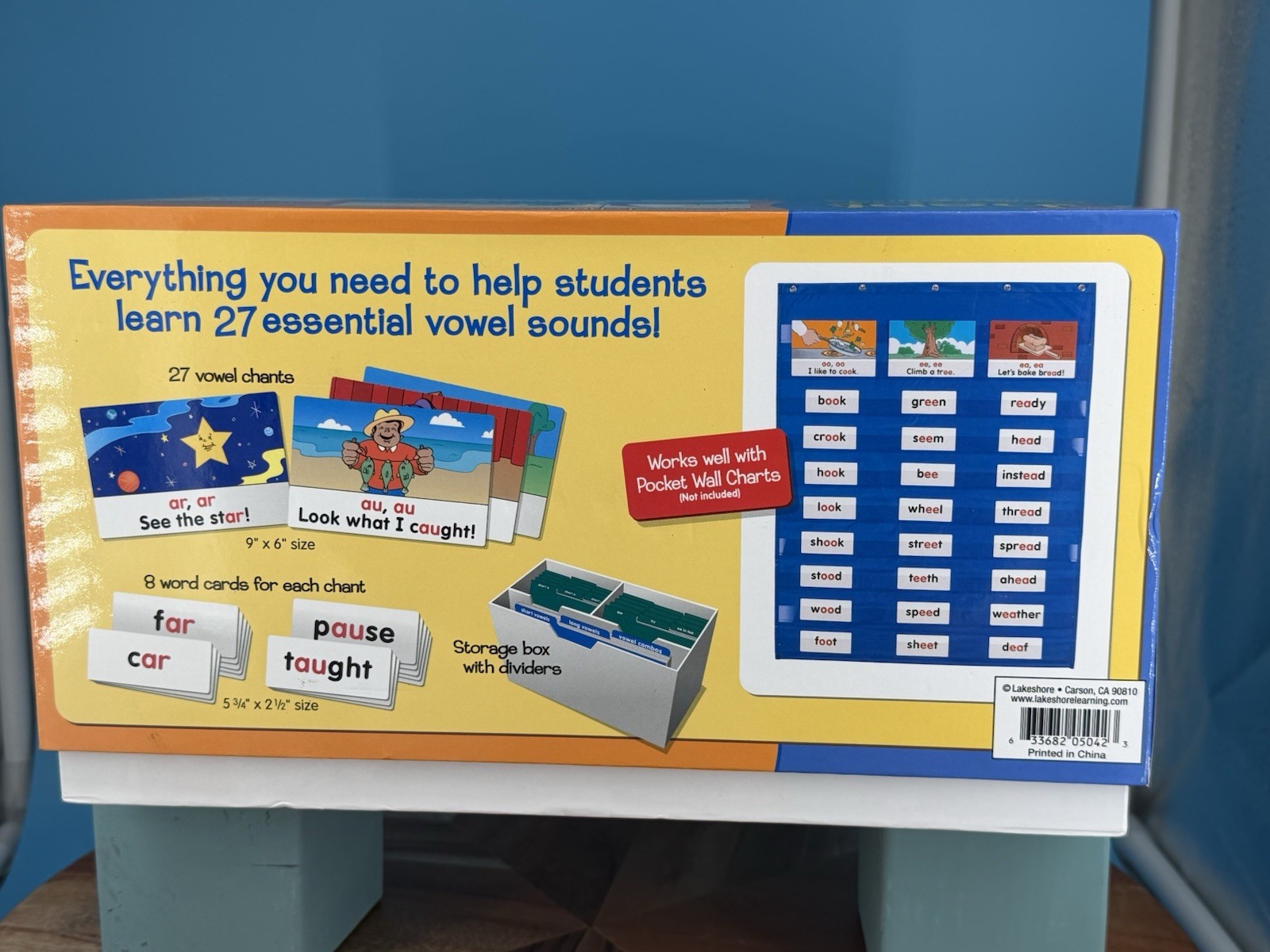 Lakeshore Chant & Sort Vowel Sounds Activity Cards TT317 Complete Teacher Set