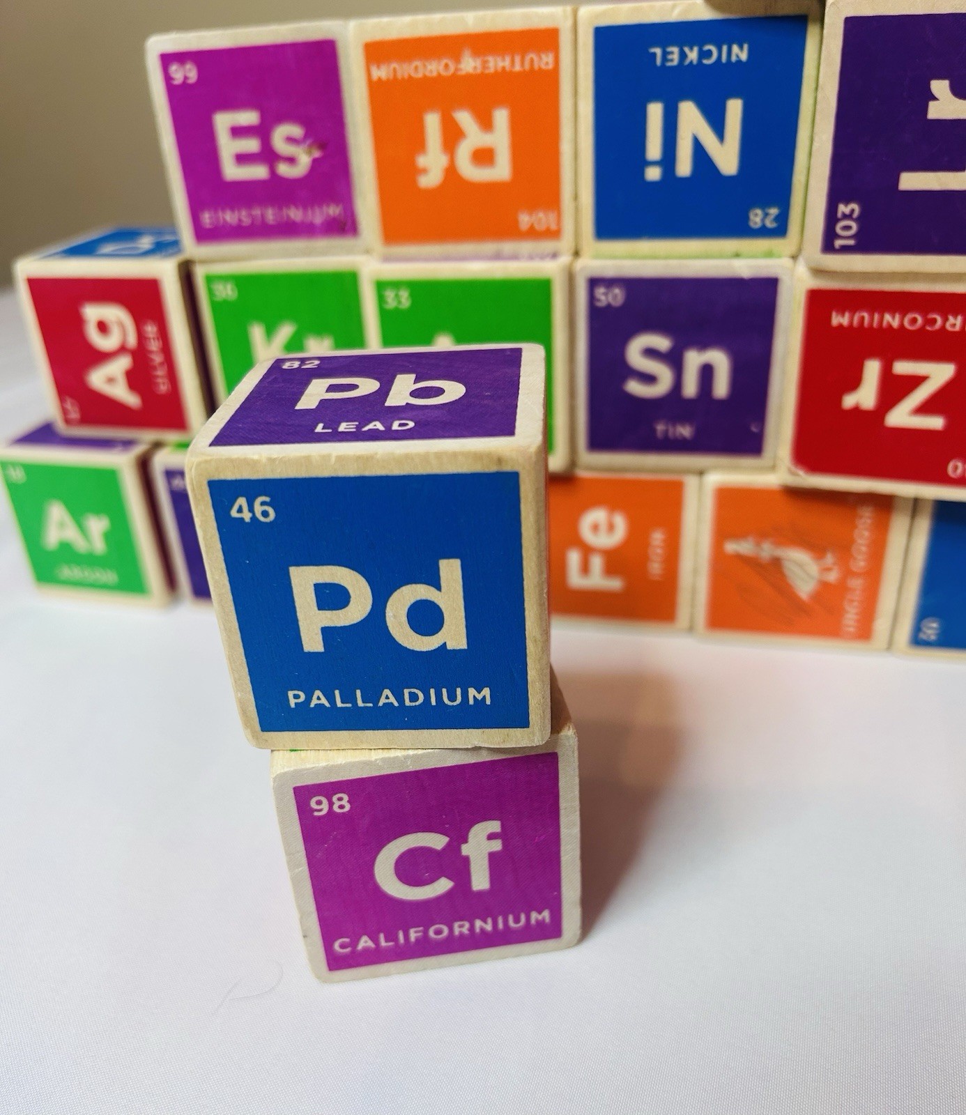 Uncle Goose Periodic Table of Elements Set Wood Blocks 1.75″ Chemistry 19 Blocks