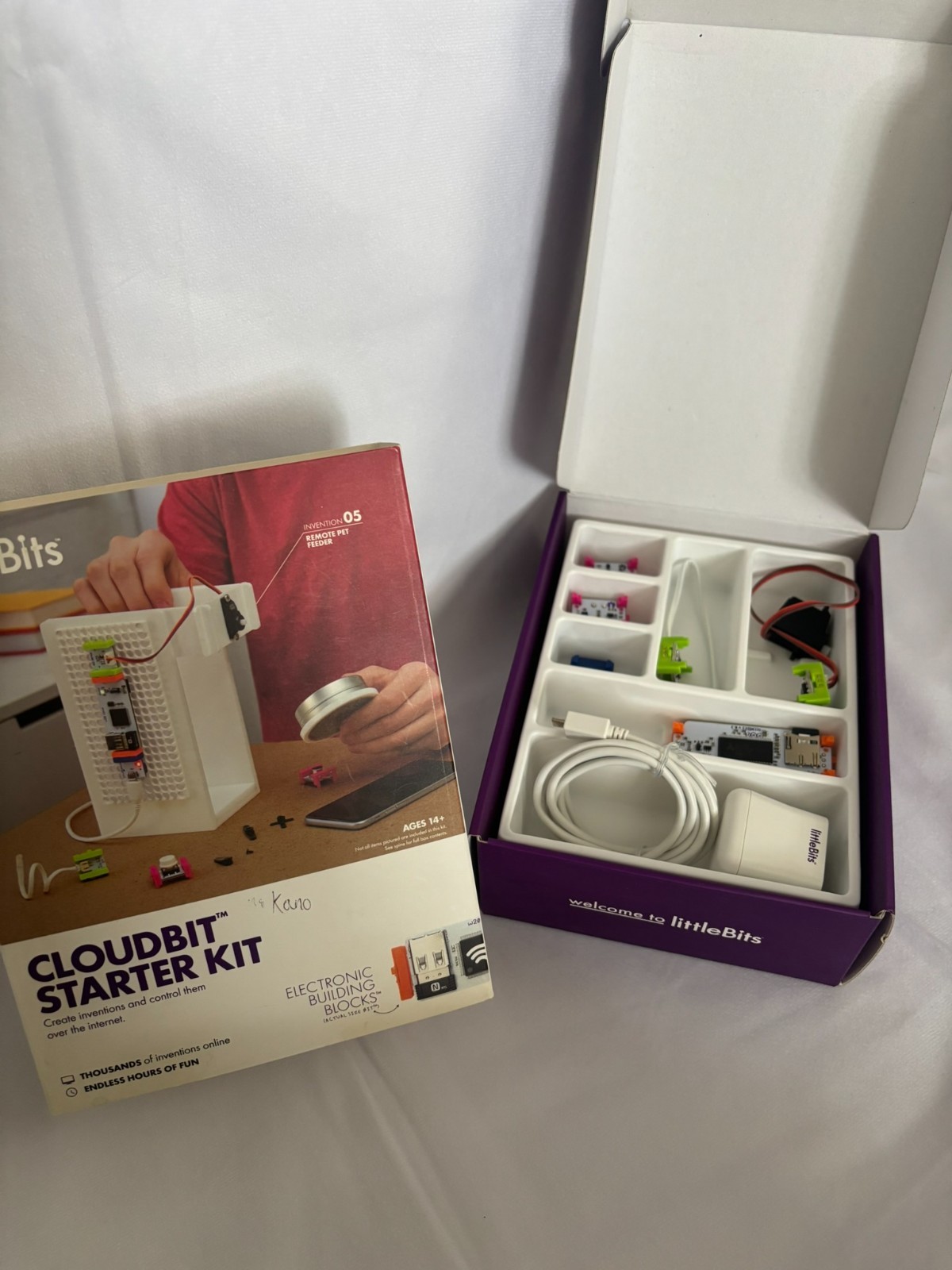 Littlebits Cloudbit Starter Kit– Never used, all pieces intact