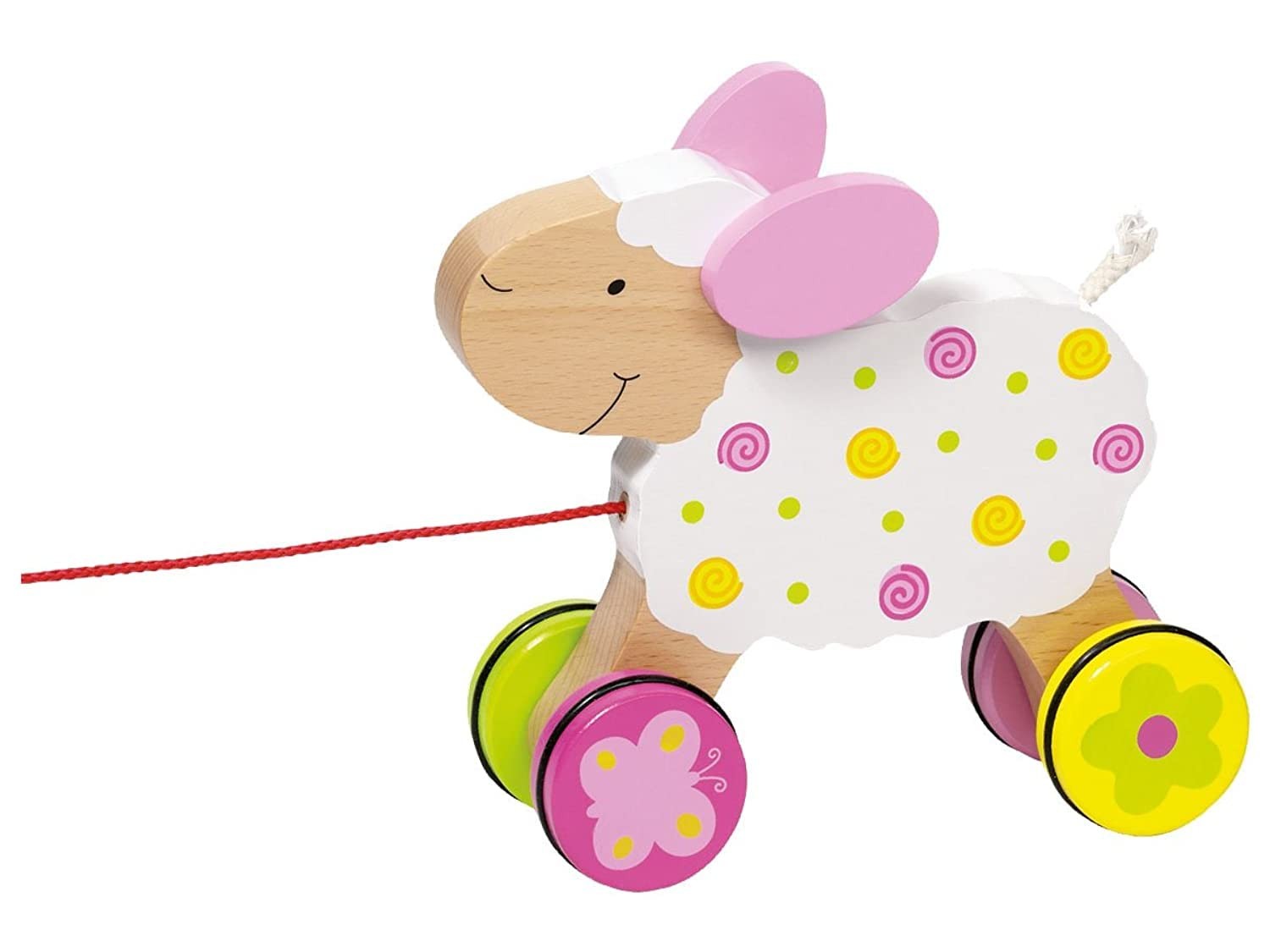 GOKI 54932″ Sheep Suse Pull-Along Toy, Multicolor