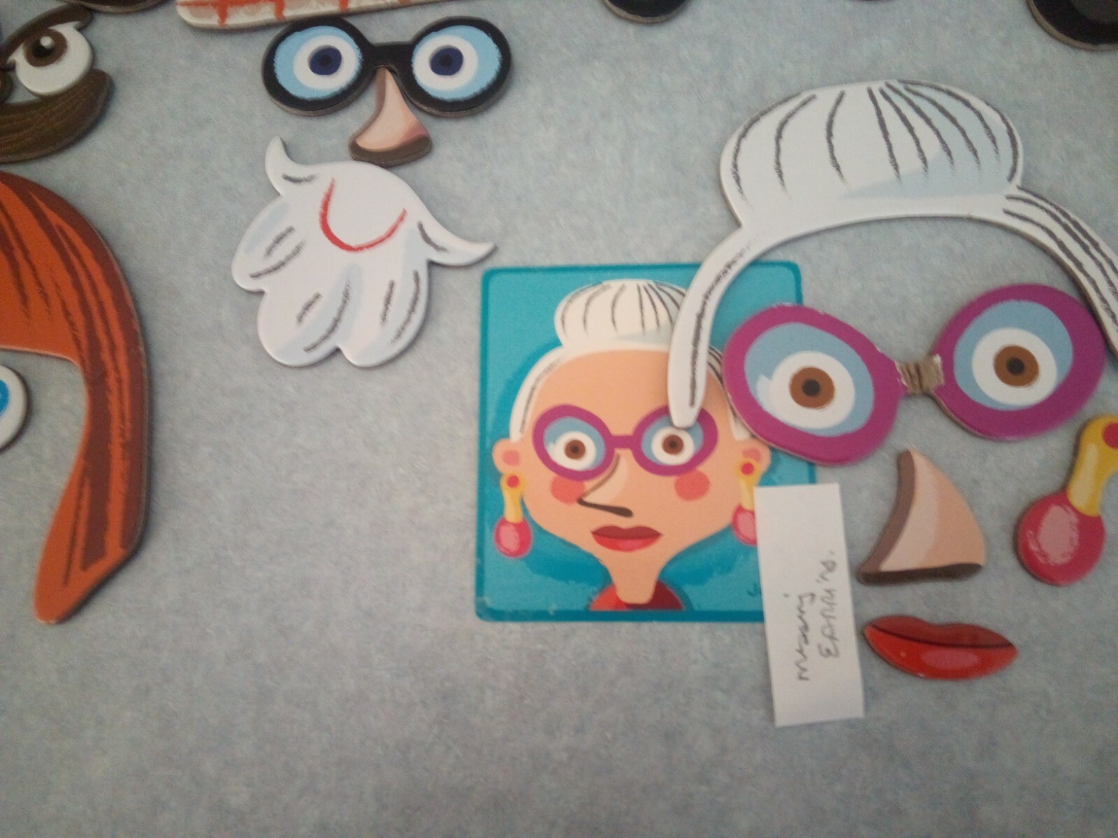 Crazy Faces Magneti’ Book Magnetic Pieces Cards & Box Educational Toy FREE SHIP