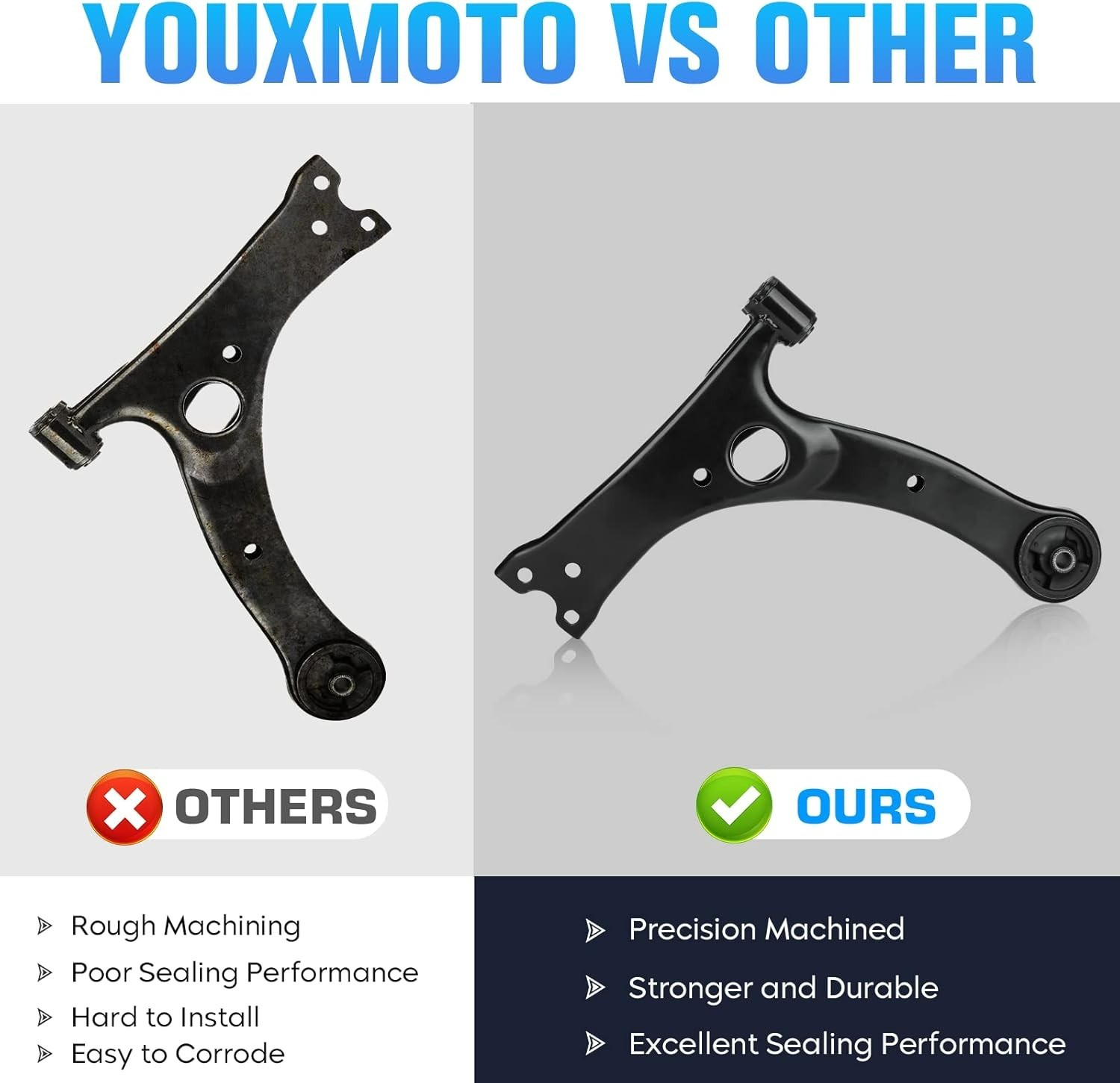 Front Lower Driver Passenager Side Control Arms Fit for Toyota Corolla