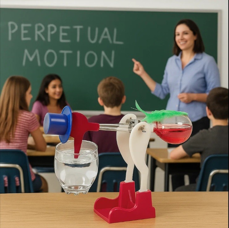 3 Classic Head Dunk Perpetual Motion Science Toy Retro Physics Desk Gadget Gift