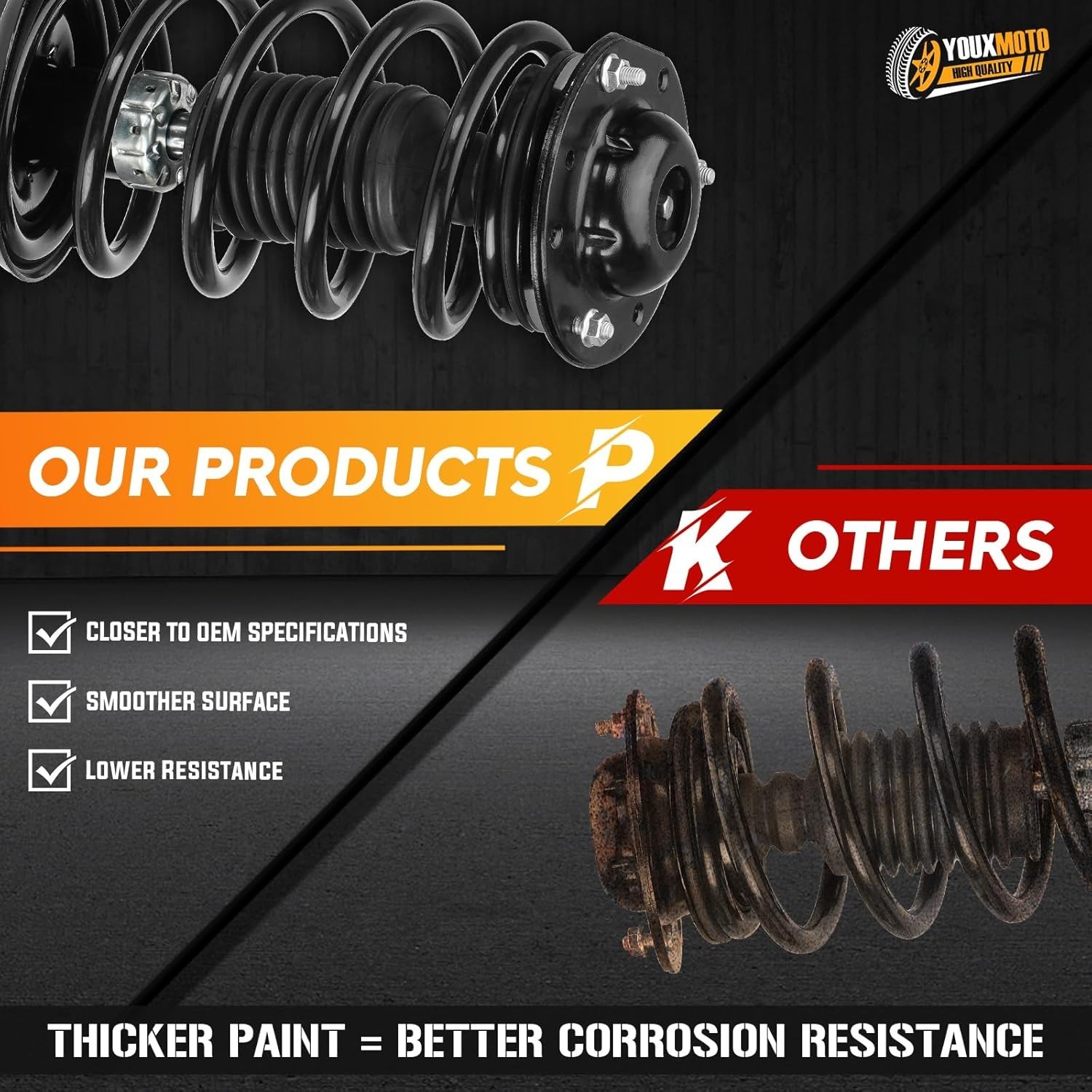 Front Left and Right Complete Strut Spring Shock Absorber fit for Toyota Corolla