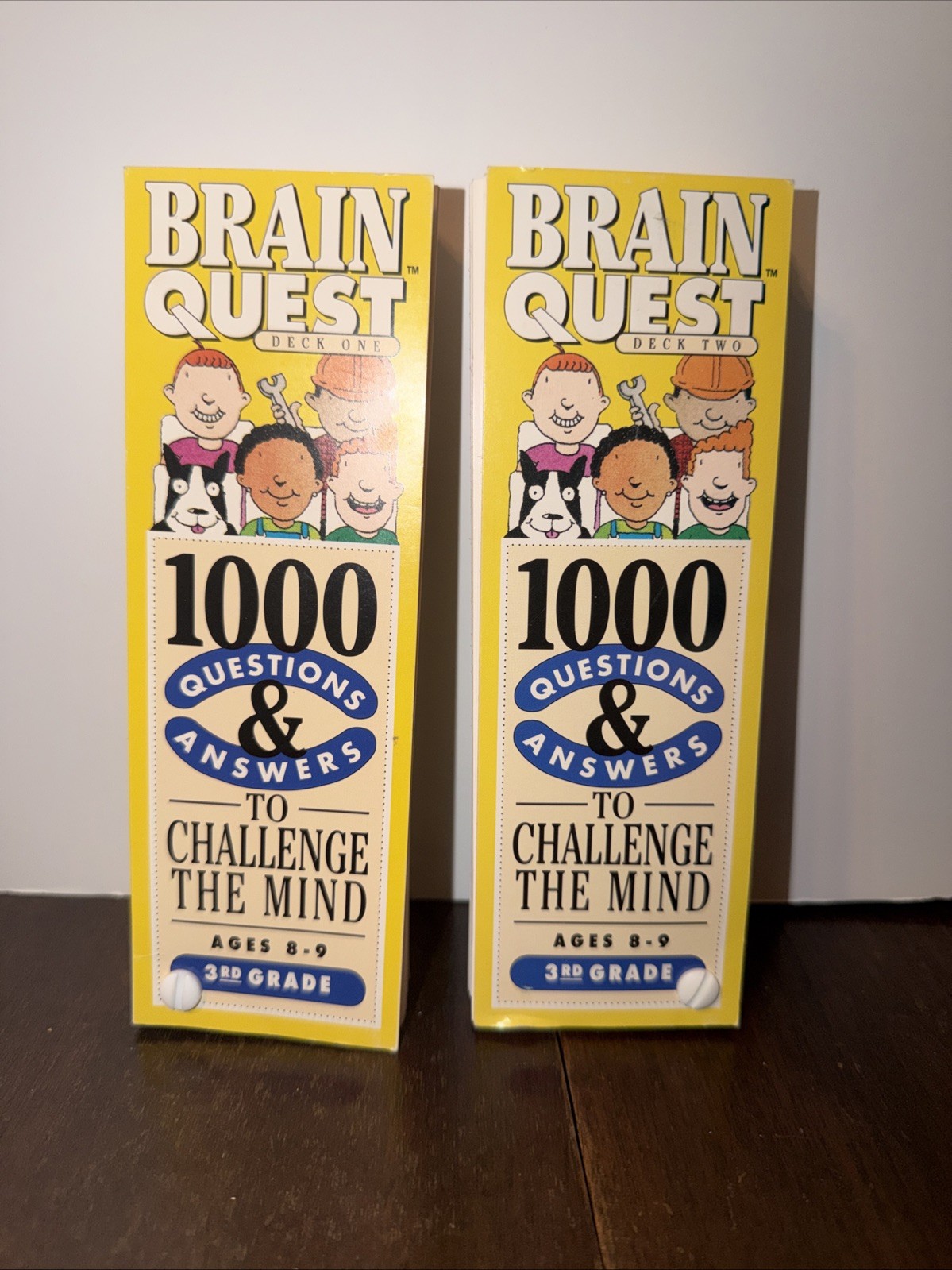 Vintage Brain Quest 1 000 Questions Deck 1-2 Ages 8 and 9 Pre Owned Complete