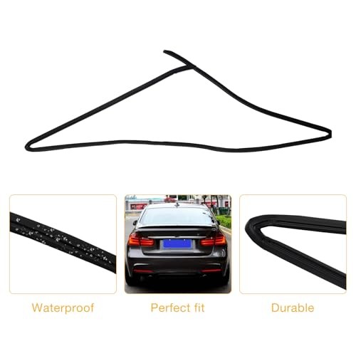 51317027916 Rear Windshield Upper Moulding Seal Rubber, Compatible with BMW 5