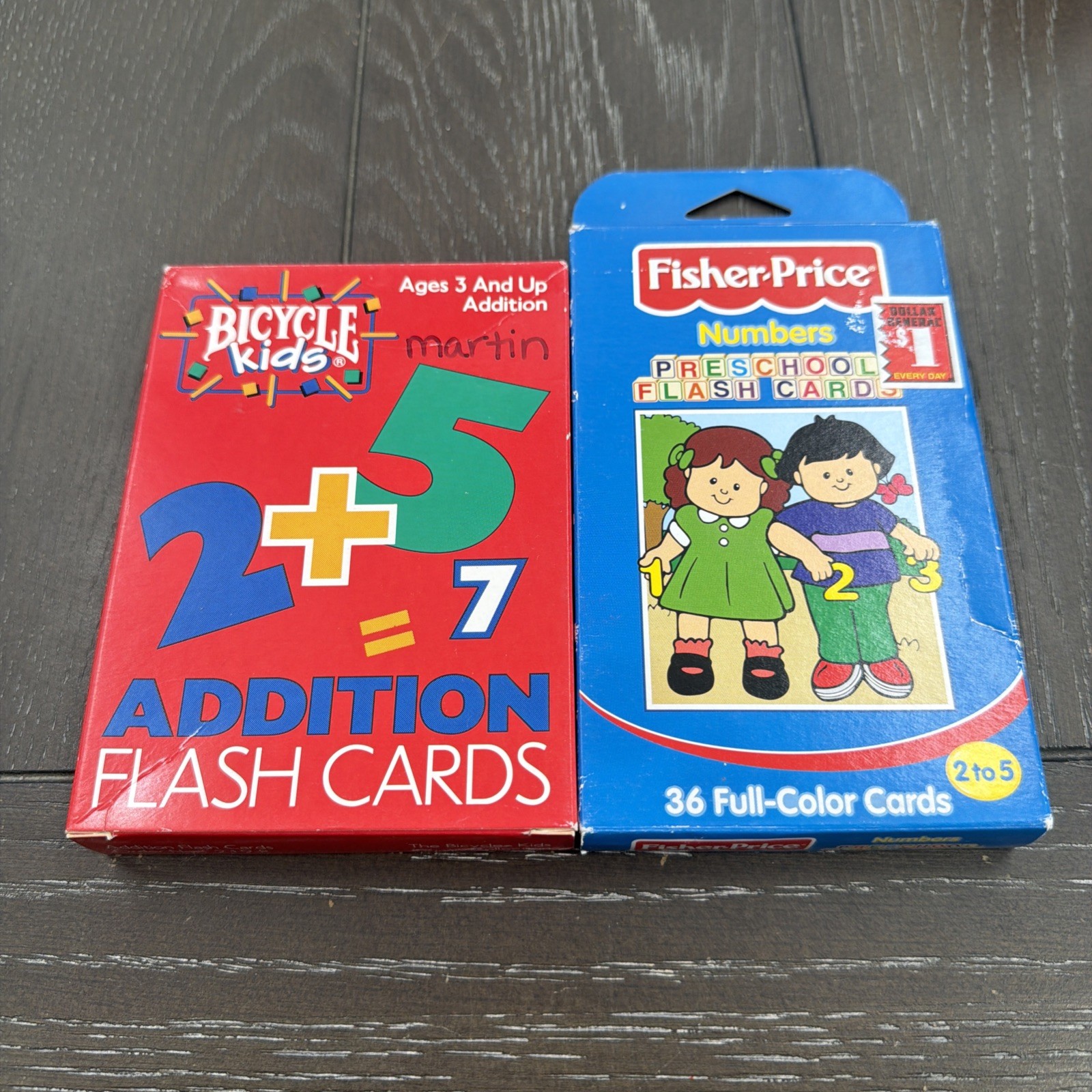 1 Fisher Price Numbers & 1 Bicycle Kids Addition Flash Cards