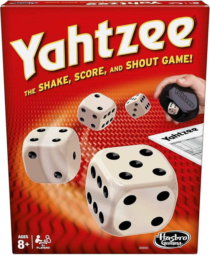 Hasbro Gaming Yahtzee Dice Game – Fast-Paced Family Strategy Game, Ages 8+,