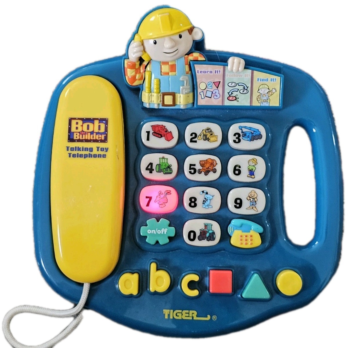 Vintage Bob the Builder Talking Toy Telephone / 2002 TIGER HASBRO / Rare HTF