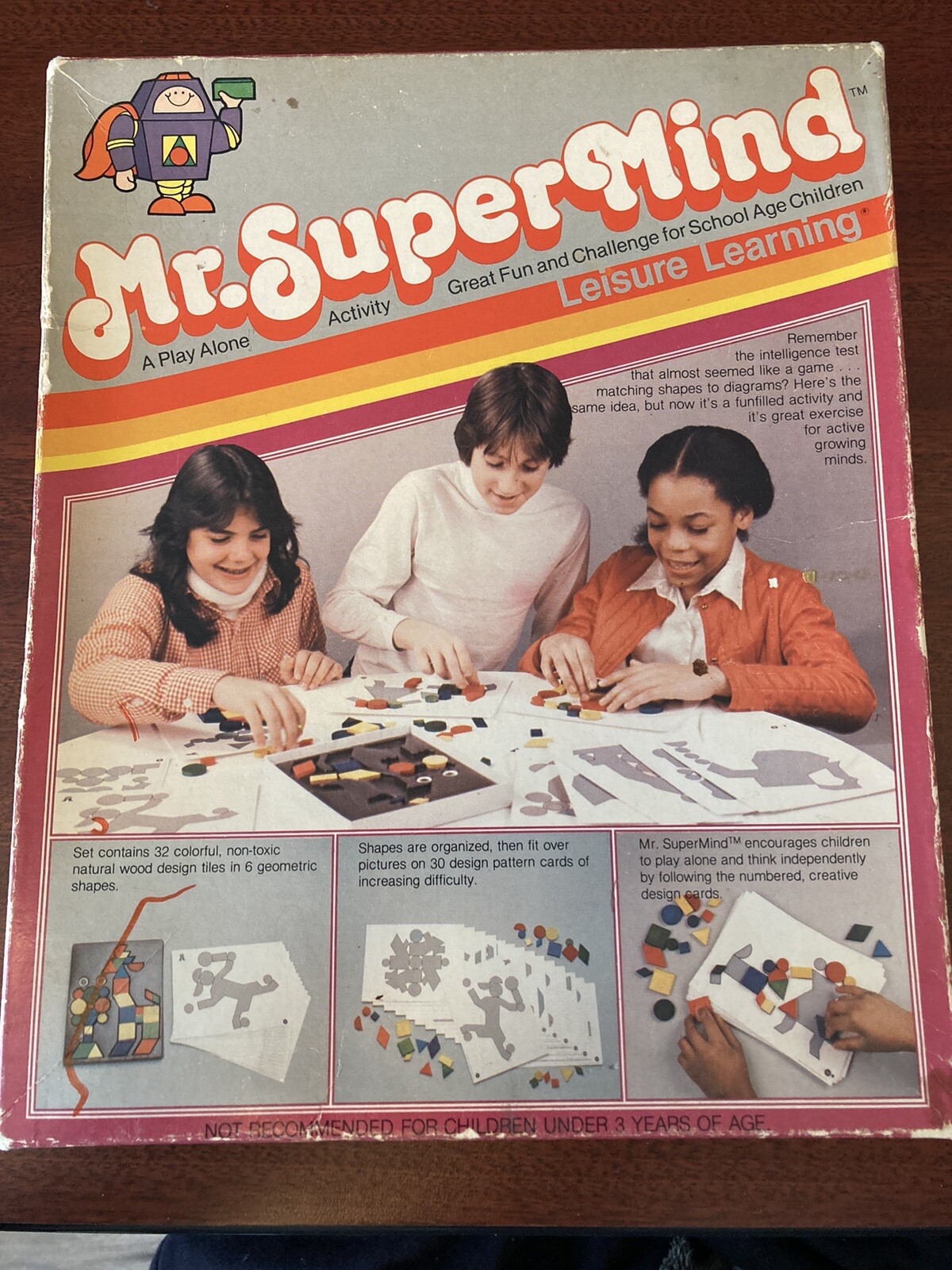 Mr Super Mind Leisure Learning 1981 dated vintage toys educational puzzle
