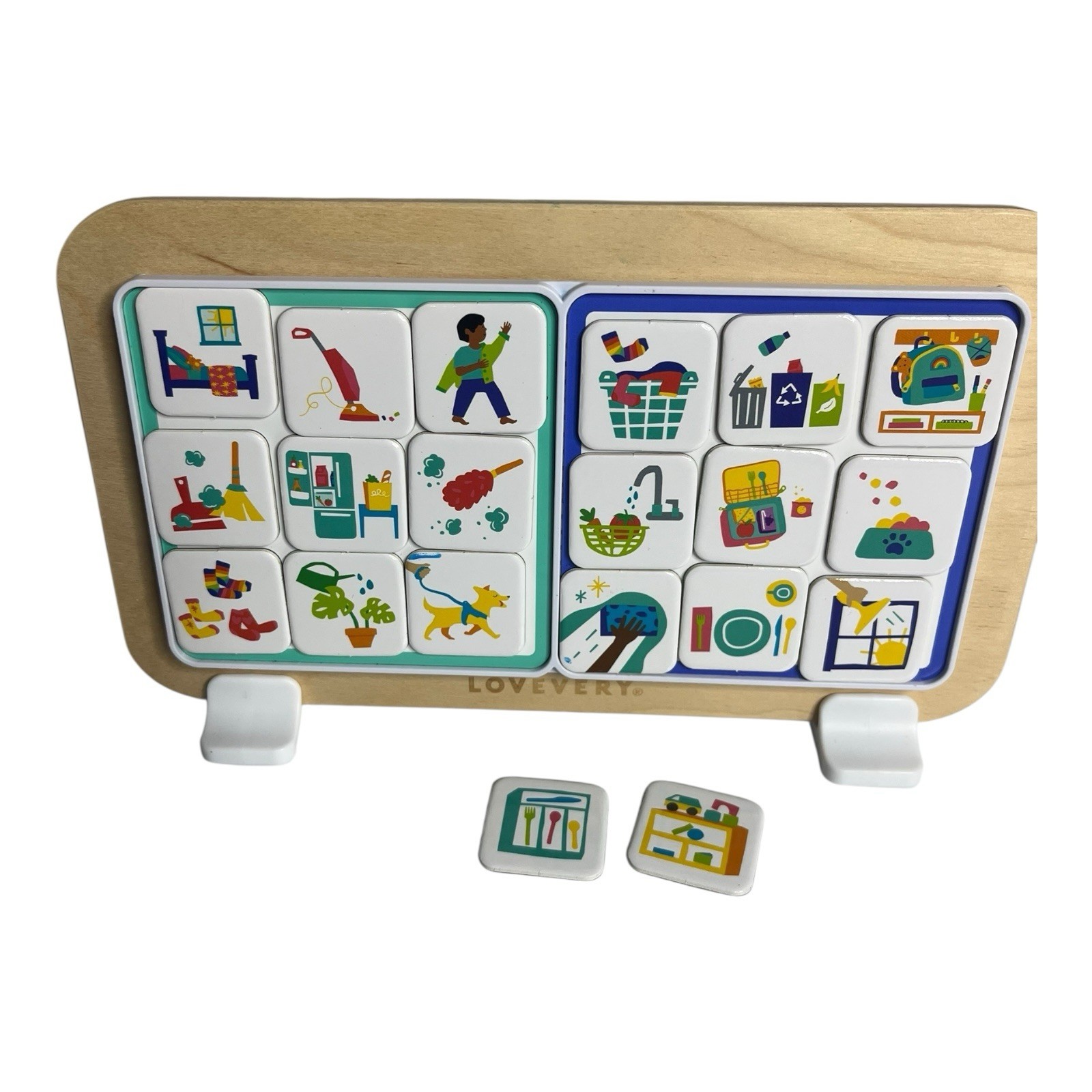 Lovevery Daily Helper Magnetic Chore Wooden Board Chart 49 50 51 Connector