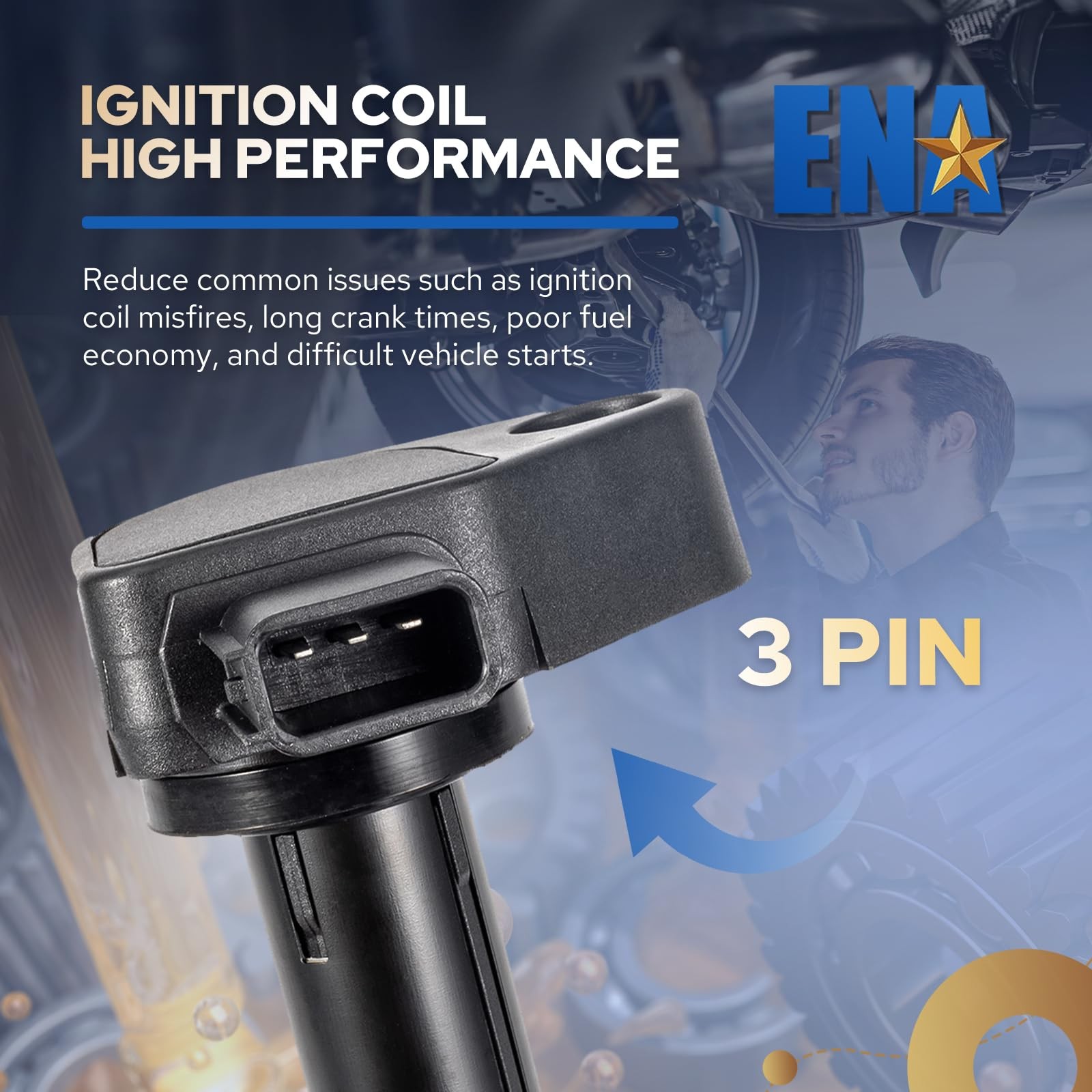 Ignition Coil Pack 3.0L 3.2L 3.5L Compatible Acura Honda 2001-2010 Accords