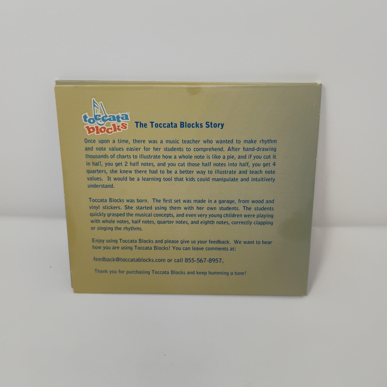 Toccata Blocks Rhythm Music Meter Learning Tiles Level One with CD – See Notes