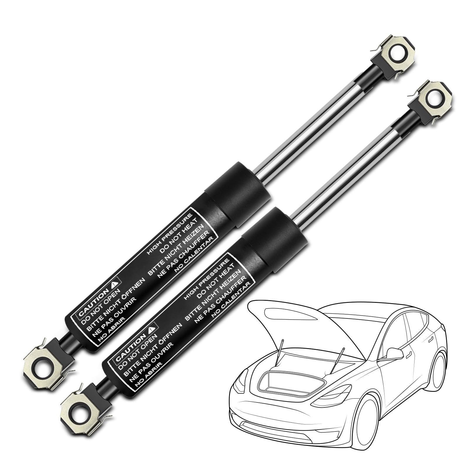 YHTAUTO Front Hood Gas Struts Shocks Replacement for Lincoln Town Car 1986-19…