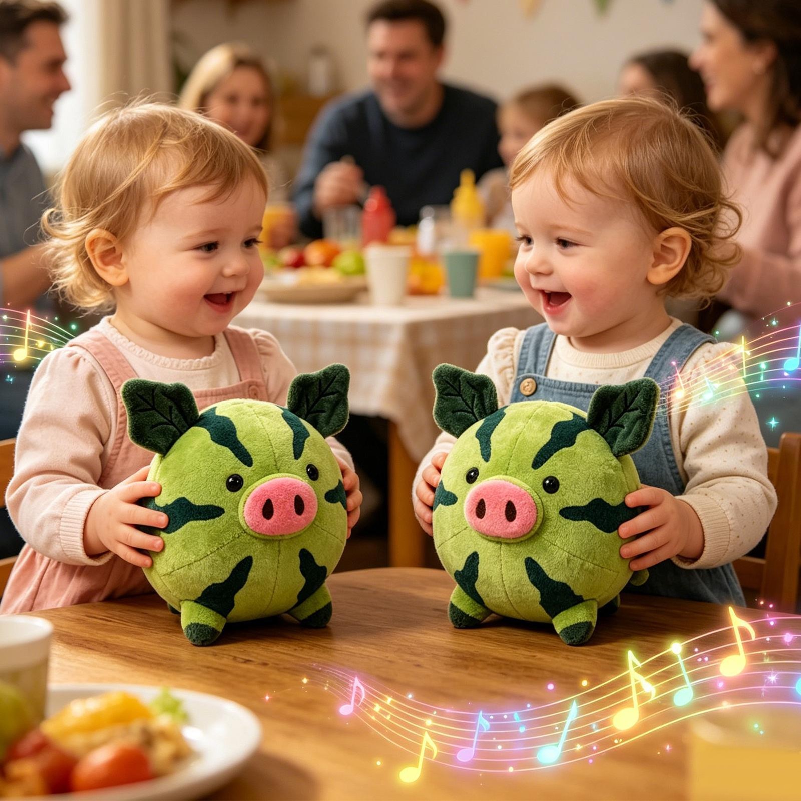 Interactive Music Plush Toy Watermelon Shape Stuffed Animal Interactive Toys