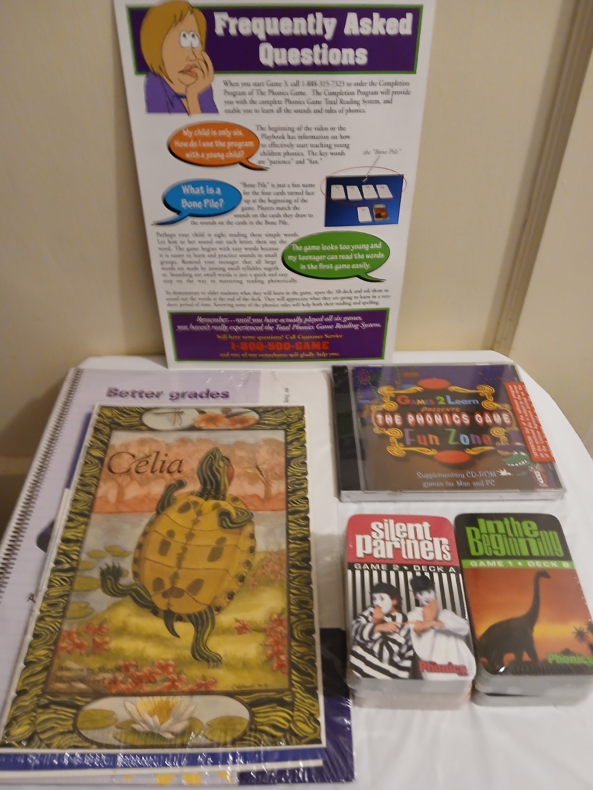 The Phonics Game Starter Kit CD-ROM Sealed Cards Incomplete Bingo PSK01-00 READ