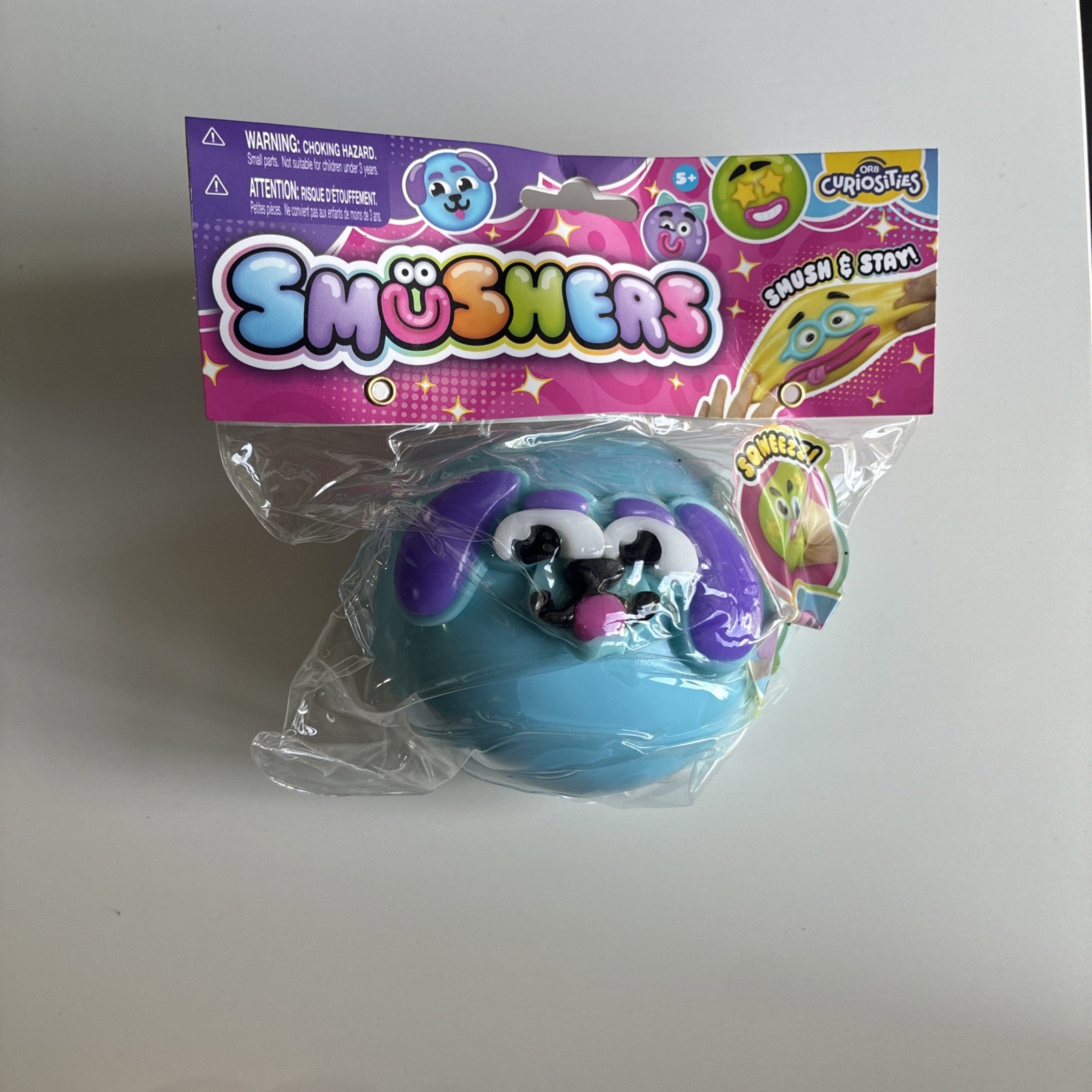 ORB Curiosities Smushers Dog Face Swap Squishy Smush BLUE – VIRAL – New Sealed