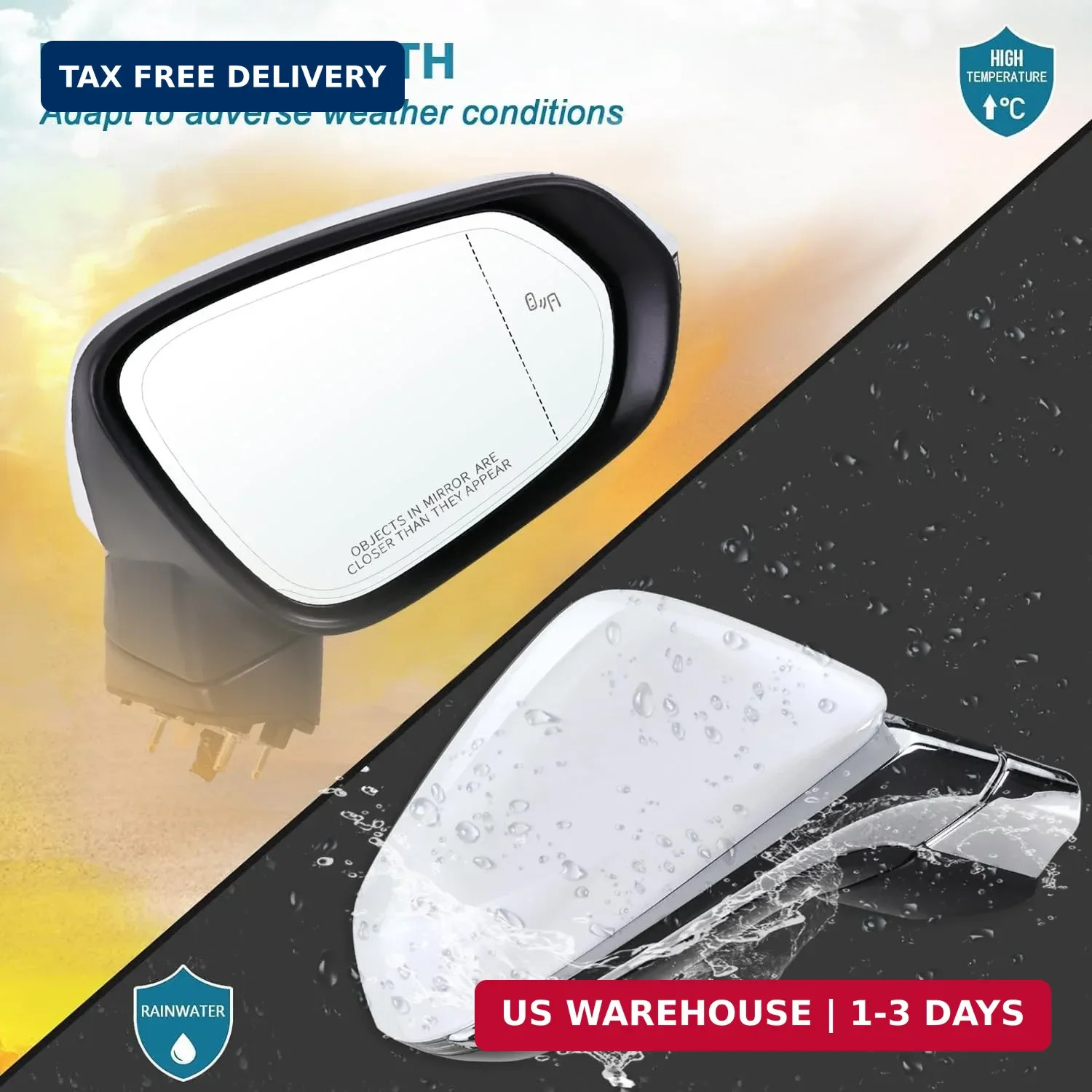 Right Passenger Side Mirror Compatible With 2016-2022 Lexus RX350 RX450h 2018-20