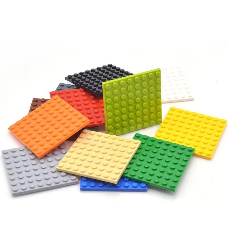 Building Block Plates 8×8 Dots 12 Colors | 10 Packs