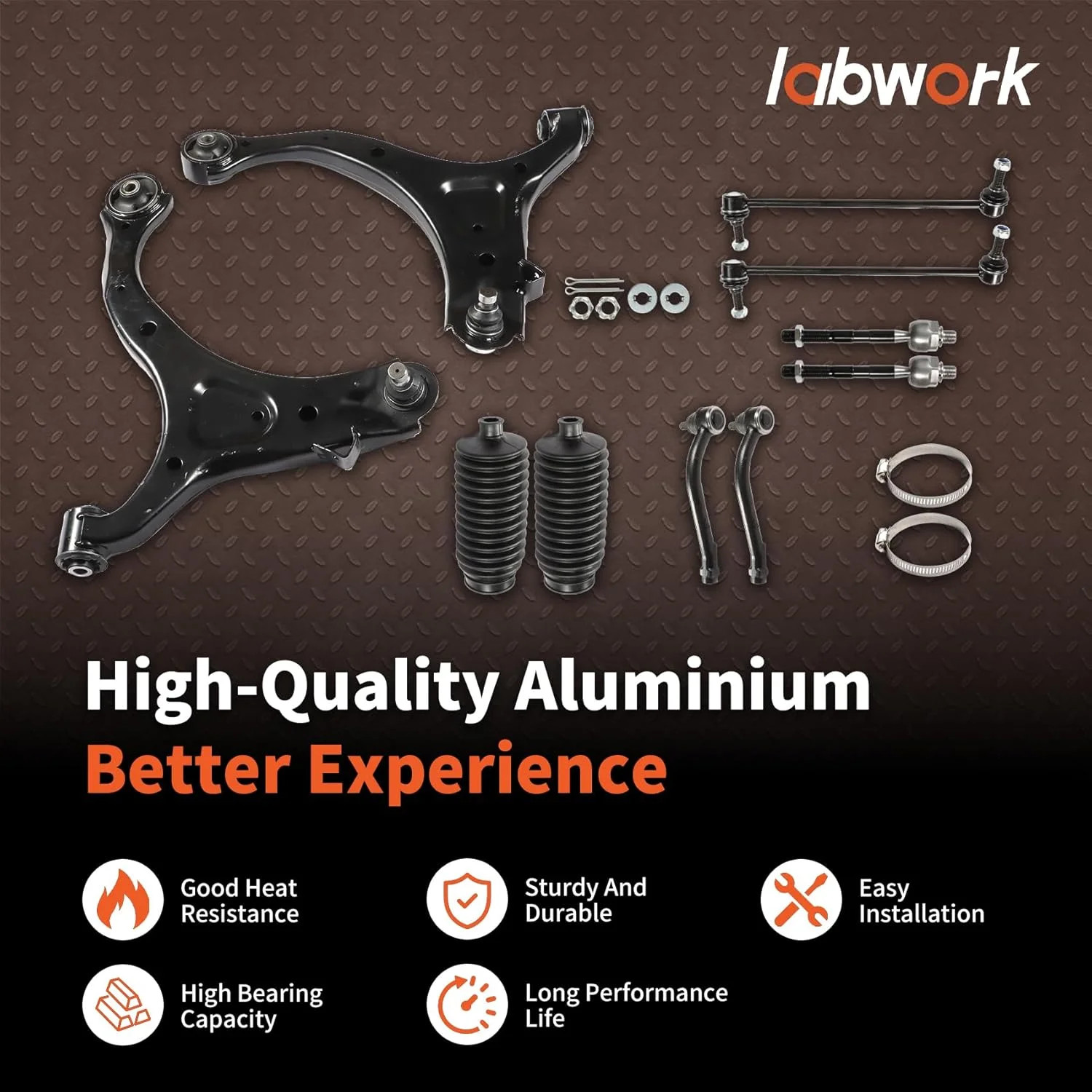labwork 10Pc Front Suspension Kit Front Lower Control Arms Ball Joint Assembly D