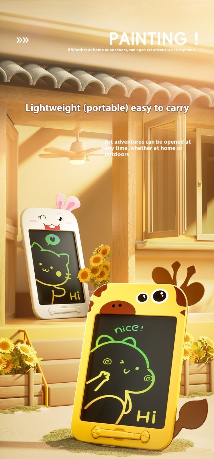Magic Drawing Board Kids LCD Light Drawing Pad Children Educational Toy Gifts AU