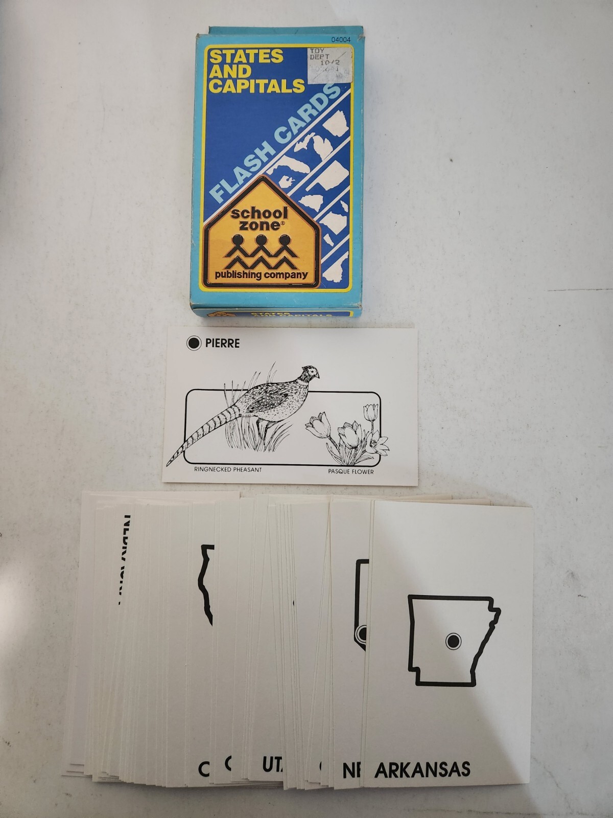 STATES & CAPITALS Flash Cards NOS from School Zone Home Schooling FREE SHIPPING